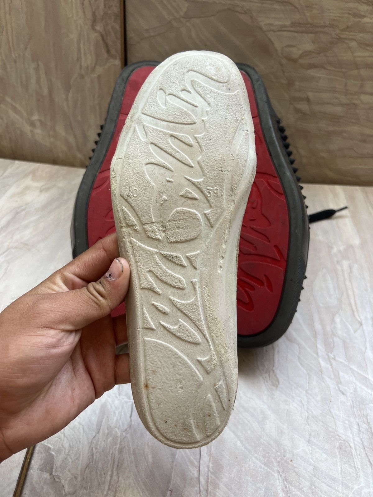 Christian Louboutin christian louboutin Hightop grey sneakers Size US 7 / EU 40 - 8 Thumbnail
