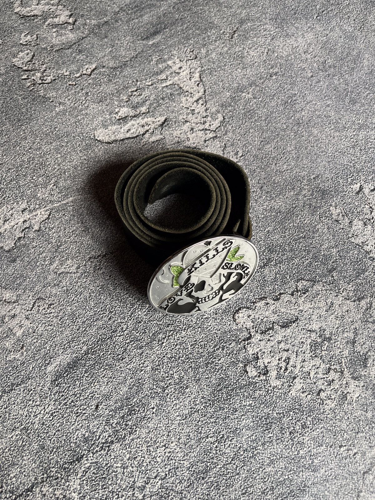 Ed Hardy × Hysteric Glamour Vintage Ed Hardy Leather Belt Y2K Size ONE SIZE - 2 Thumbnail