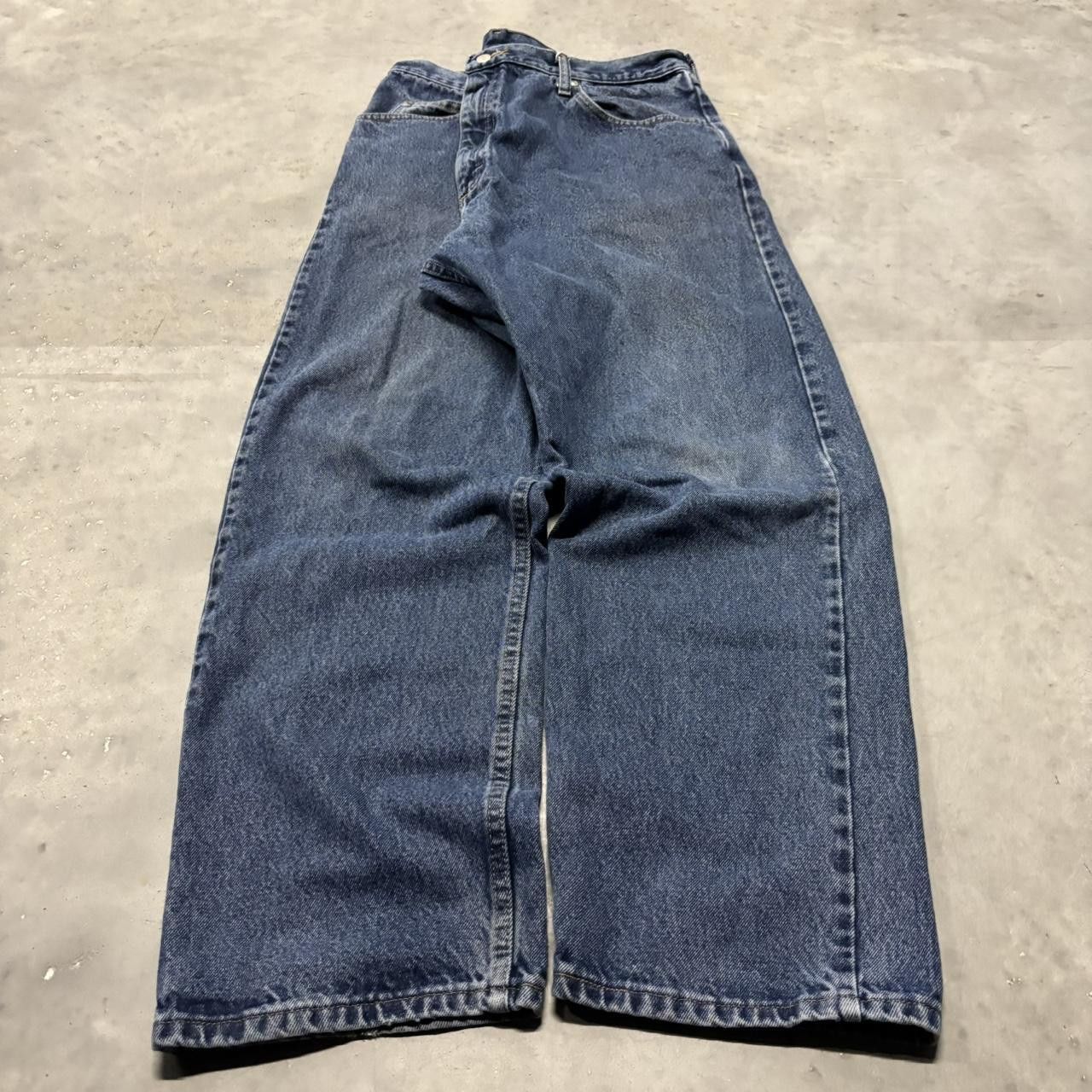 Japanese Brand × Vintage CrazyVintage Y2K/2000s Baggy Dark Blue Wash Denim Jeans! Size US 38 / EU 54 - 3 Thumbnail