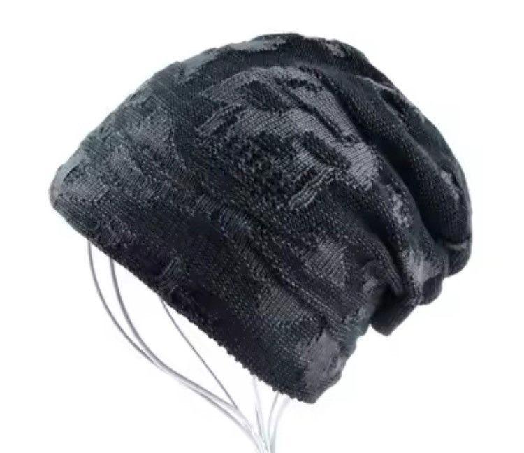 Japanese Brand - Distressed Skull Beanie Size ONE SIZE - 3 Thumbnail
