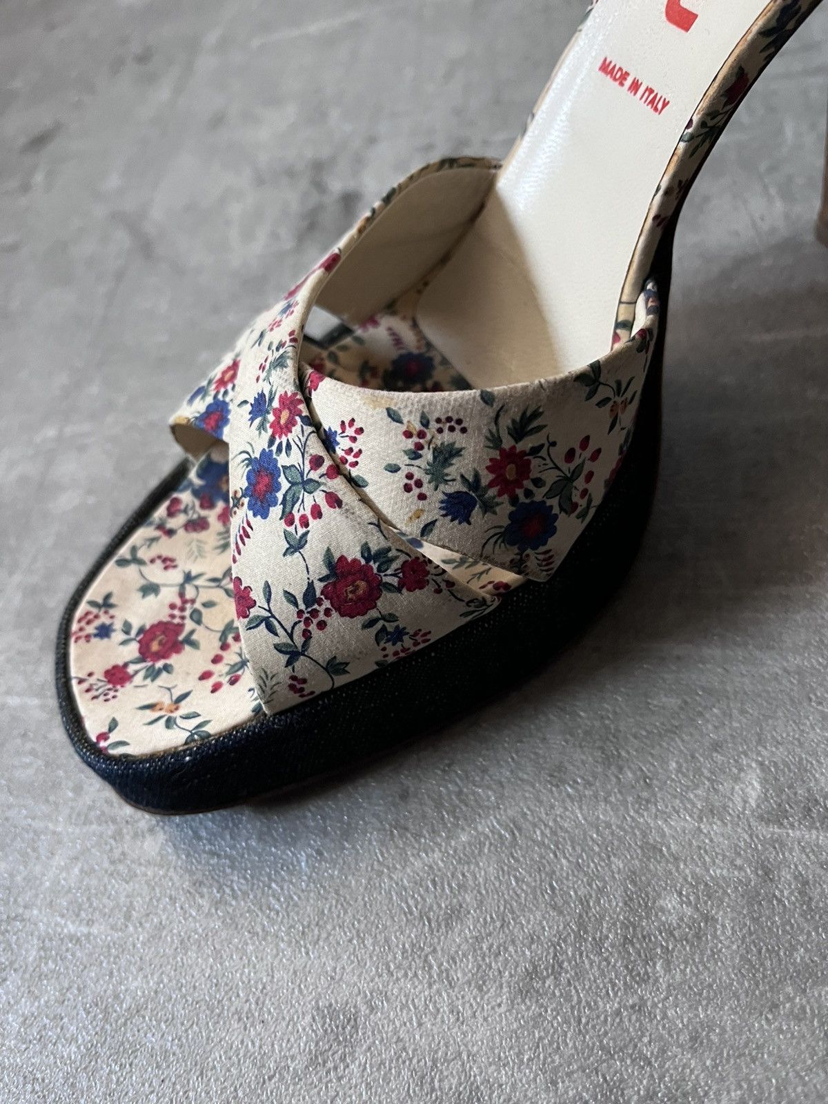 Miu Miu Miu Miu 90s floral heels denim platforms Size US 10 / IT 40 - 6 Thumbnail
