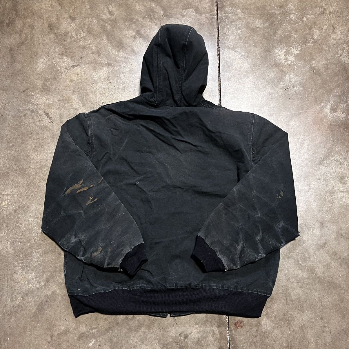 Carhartt Vintage Carhartt Hooded Active Jacket Black Faded Distressed Size US XXL / EU 58 / 5 - 9 Thumbnail
