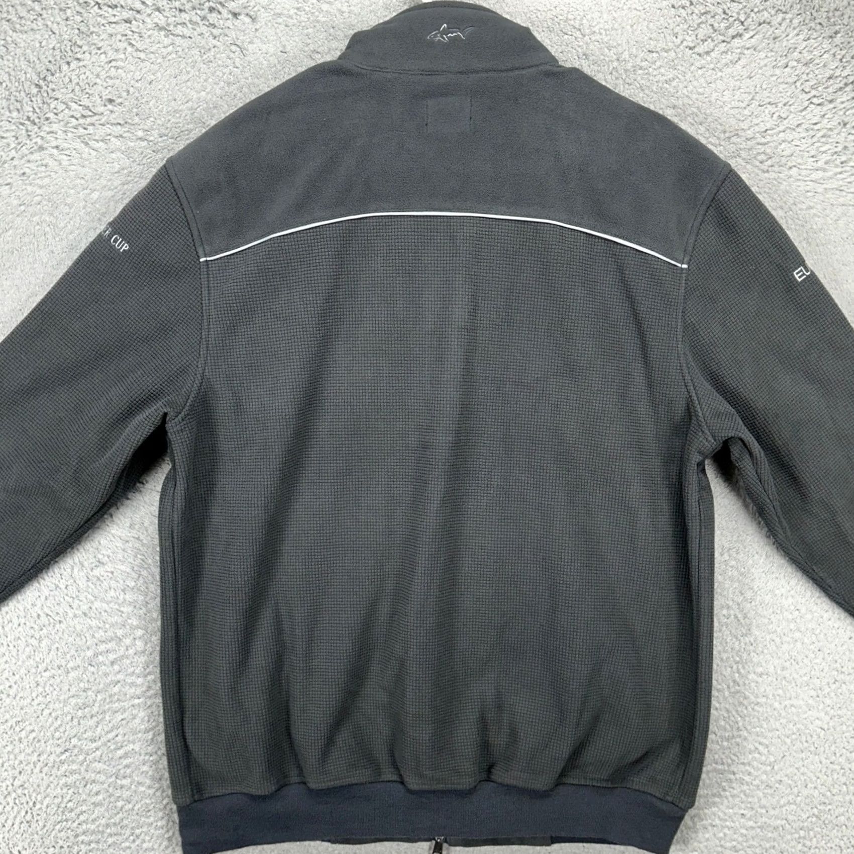 Vintage Greg Norman Jacket Fleece Mens Medium Gray Full Zip Golf Outerwear Europe Logo Ryder Cup USA? Size US M / EU 48-50 / 2 - 2 Thumbnail