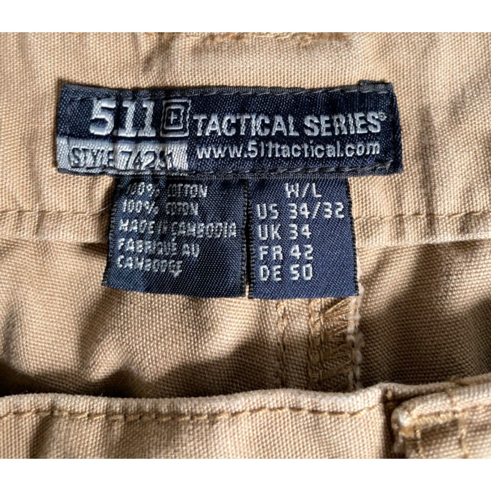 Vintage 5.11 Tactical Canvas Cargo Pants Men 34 x 32 Brown 74251 Work Casual Pockets Elastic Waist Straight Inseam 30 Old Size US 30 / EU 46 - 3 Thumbnail