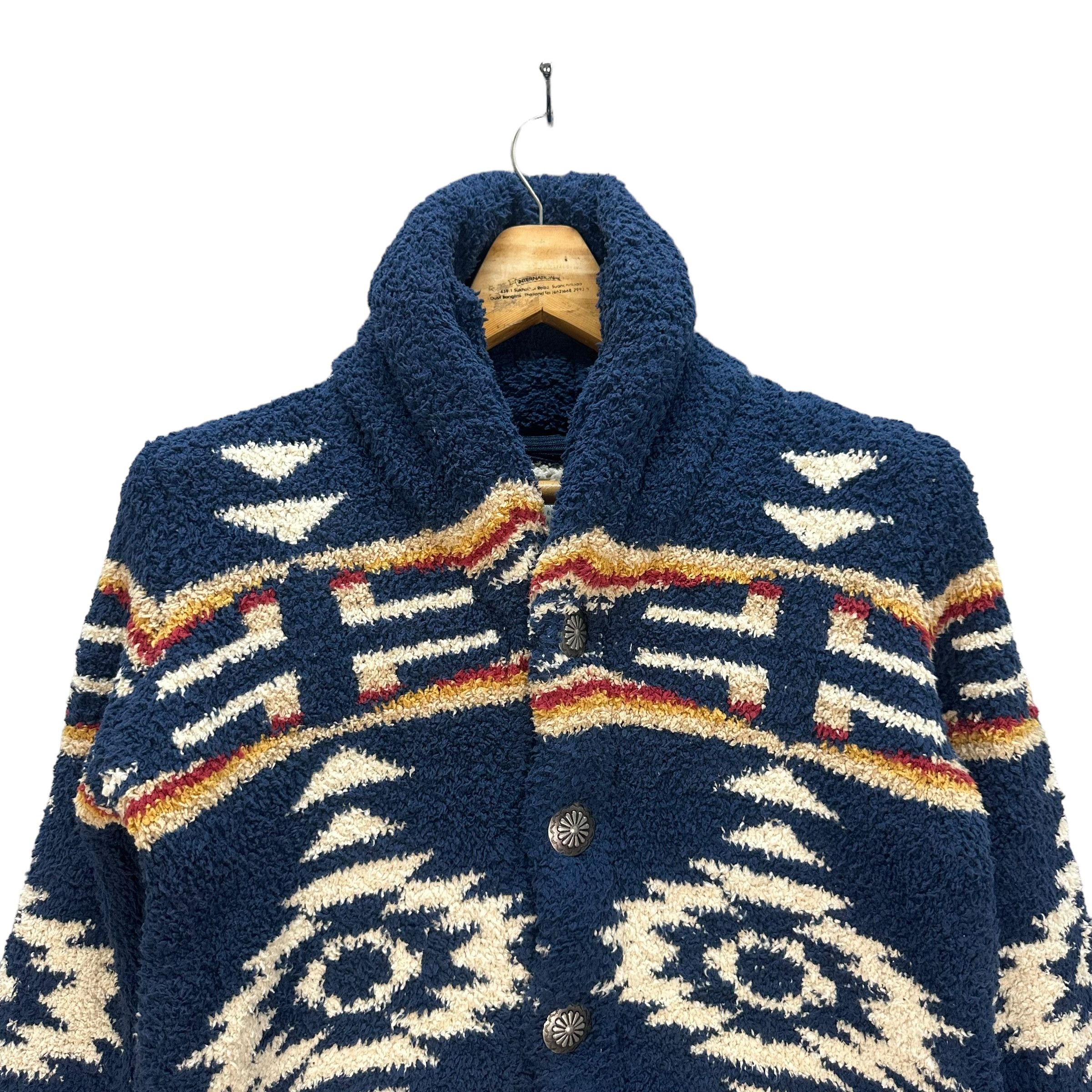 Japanese Brand ANTIBALLISTIC NAVAJO FULLPRINT FLEECE JACKET #8967-43 Size US M / EU 48-50 / 2 - 2 Thumbnail