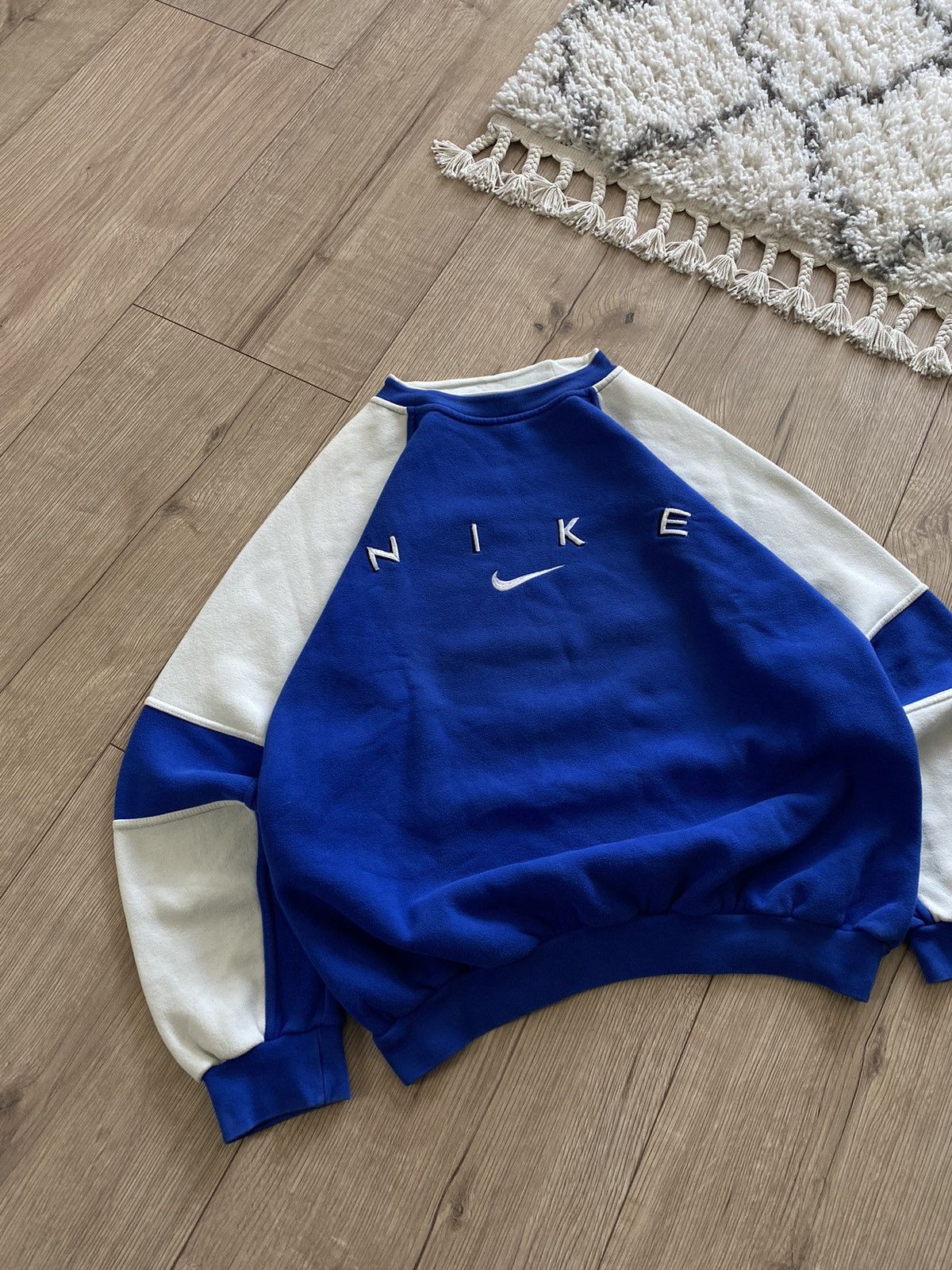 Nike × Vintage NIKE BOXY 90s VINTAGE BIG LOGO DRILL SWEATSHIRT Size US M / EU 48-50 / 2 - 2 Thumbnail