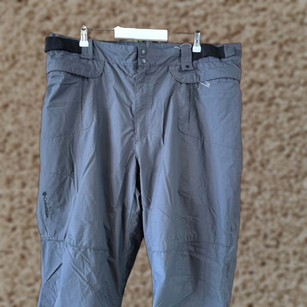VINTAGE Columbia Pants Men XL Gray Snow Ski Waterproof 42x32