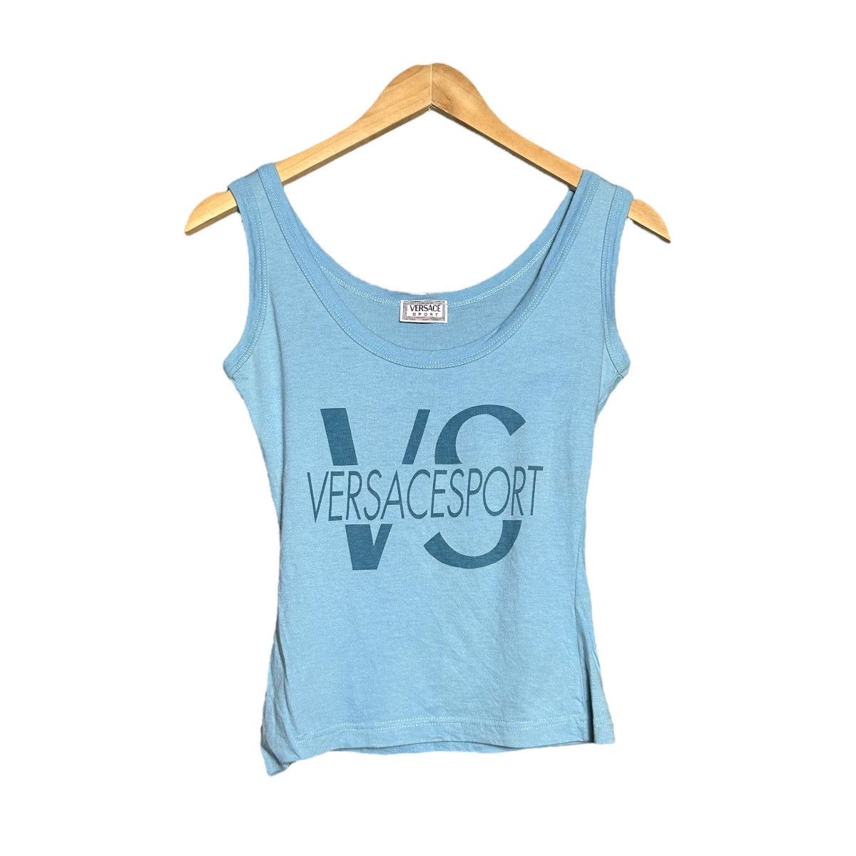 Versace Vintage Versace Big Logo Tank Top Size ONE SIZE - 1 Thumbnail