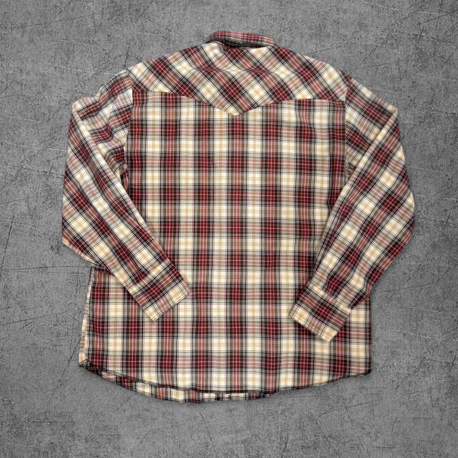 Wrangler Vintage Wrangler Plaid Western Pearl Snap Button Up Size US XL / EU 56 / 4 - 5 Thumbnail