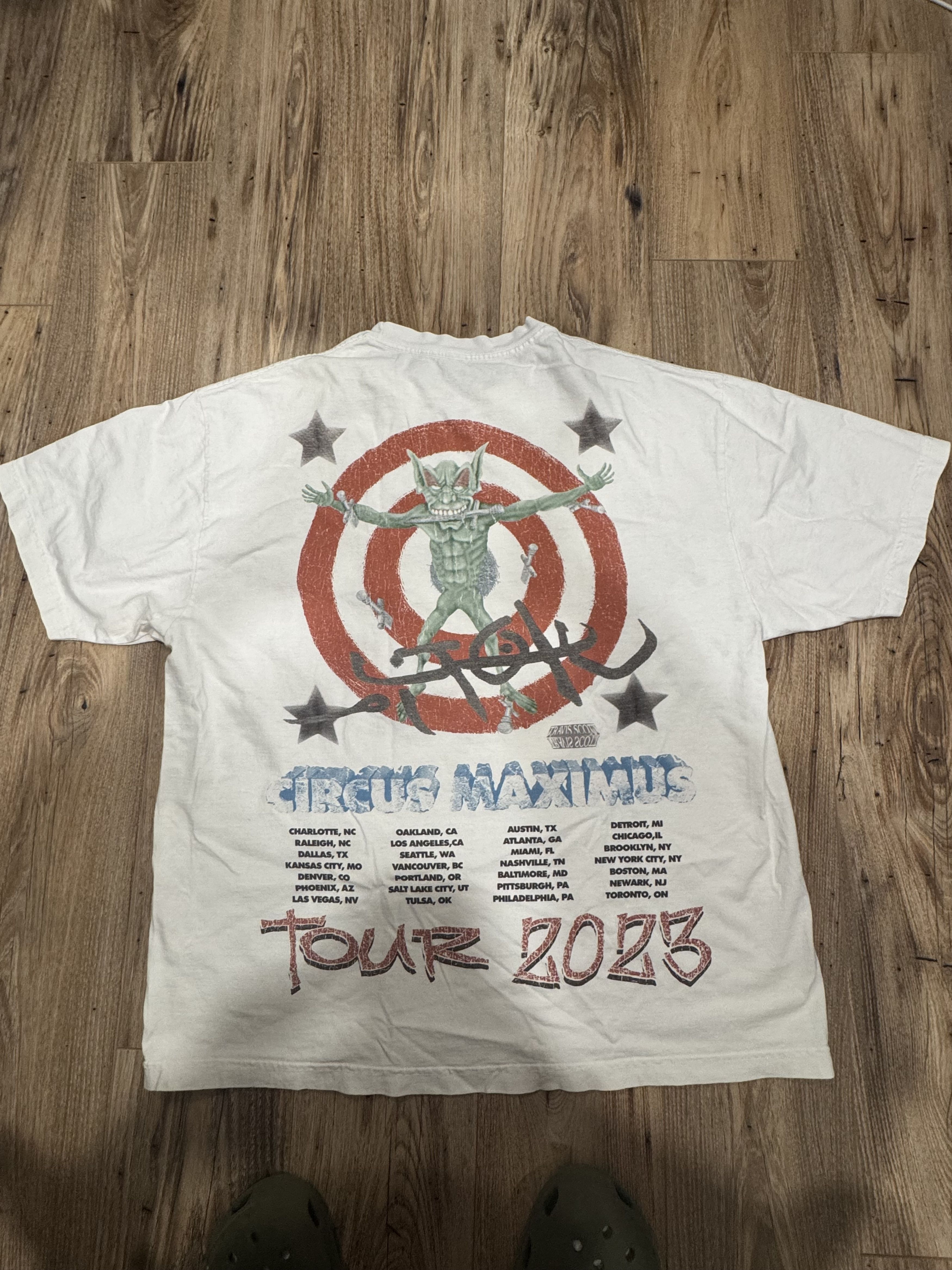 Other Travis Scott “Circus Maximus” Tour 2023 Tee – White – XL Size US XL / EU 56 / 4 - 2 Thumbnail