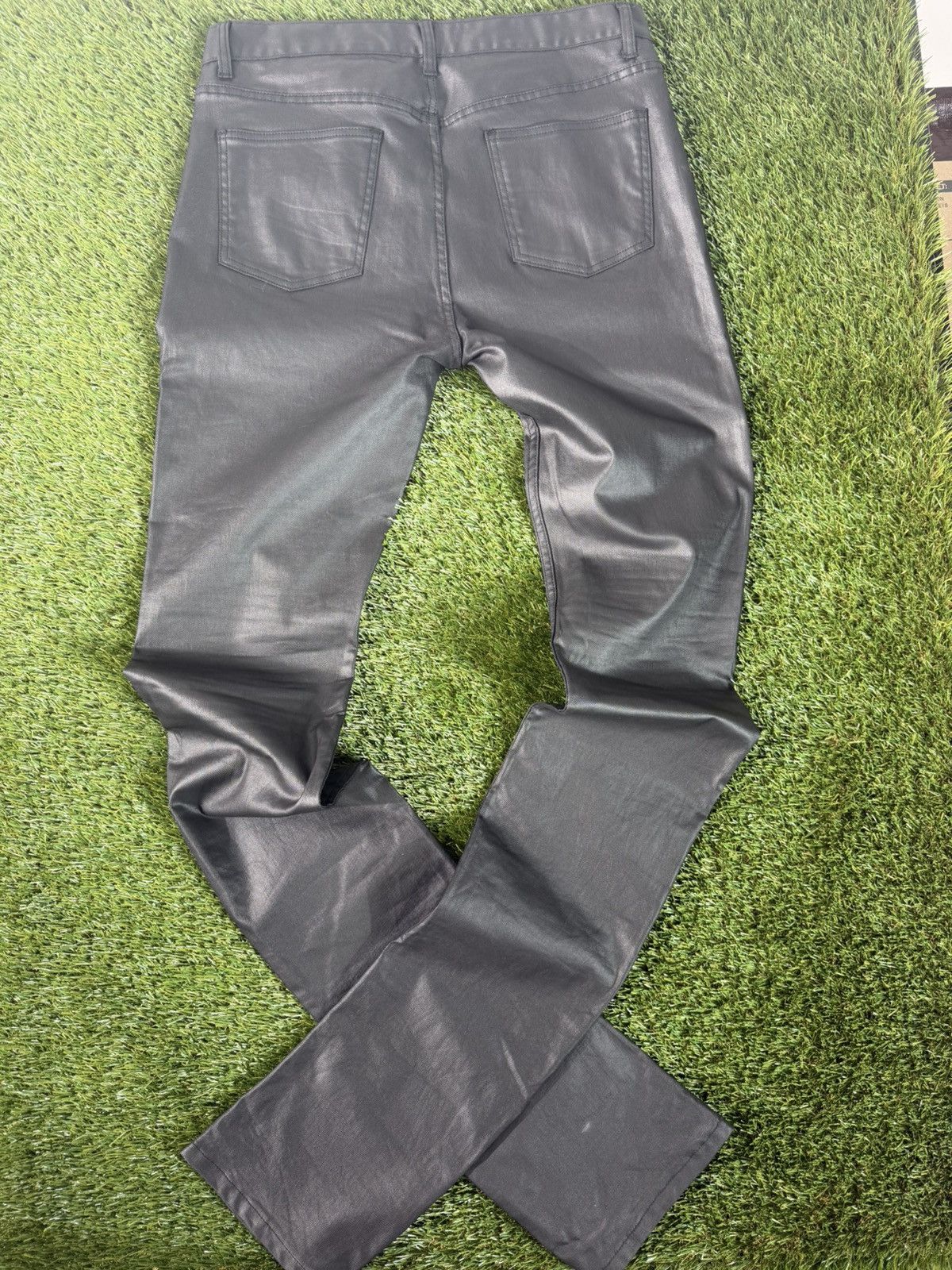 Other Vale Lives Black Waxed Coated Denim Jeans Size 38 Size US 38 / EU 54 - 8 Thumbnail