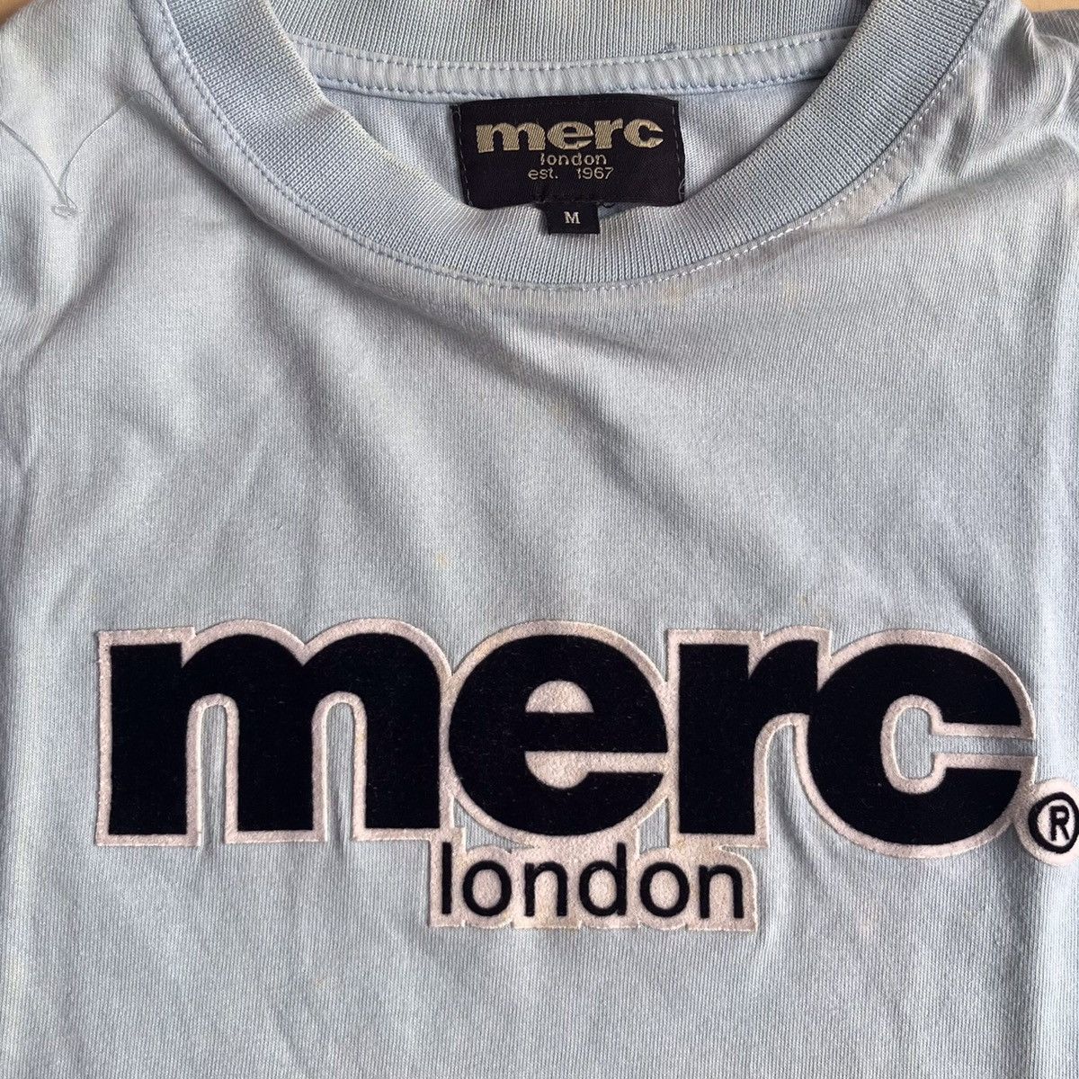 Merc × Other UK Vintage 90s Merc London Tee tshirt light blue mods fit cott Size US M / EU 48-50 / 2 - 2 Thumbnail