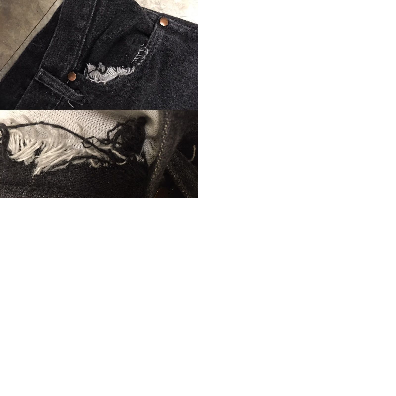 Wrangler VINTAGE Wrangler Jeans High Waist Made In USA Black/Faded Black Sz 13 X 34 32" Waist Womens Jeans Straight Leg USA 1980s 90s Size 34" / US 12 / IT 48 - 9 Thumbnail