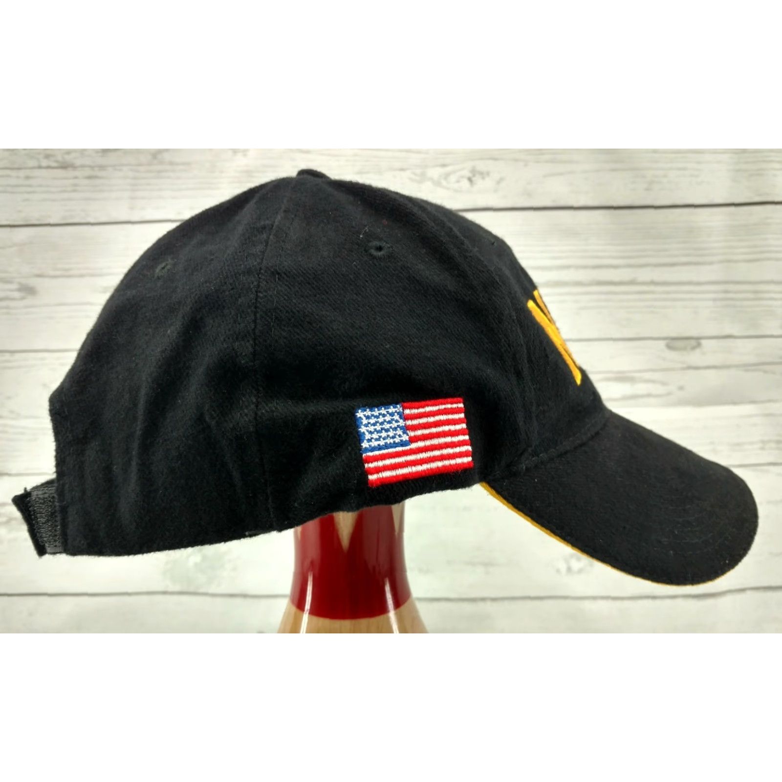 Bally NRA National Rifle Association Ball Cap Hat Gold Black 100% Cotton Adjustable Baseball Cap Men Black and Gold Shirt Cap Hats Black Gold Mens Size ONE SIZE - 5 Thumbnail