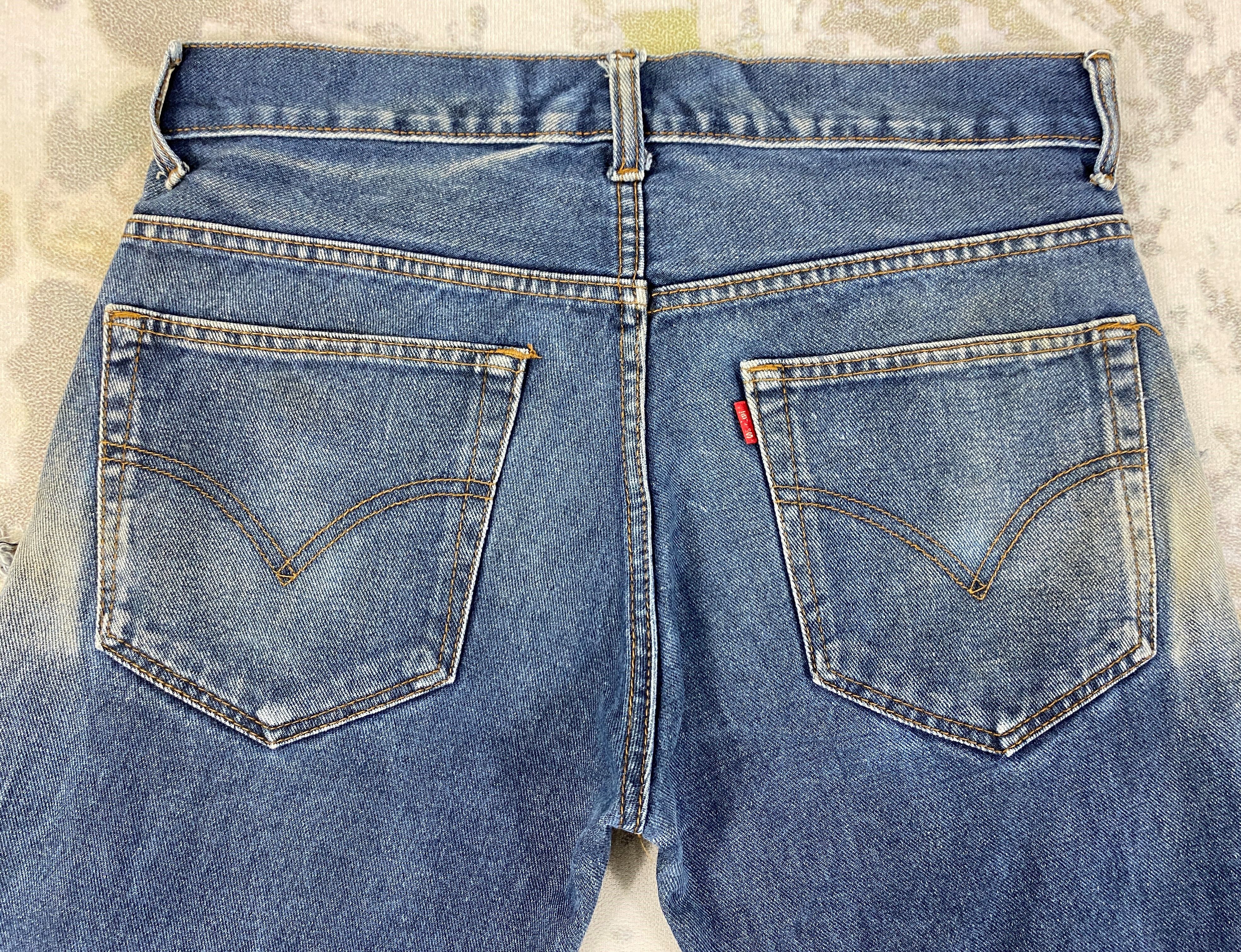 Levi's Blue Distressed Vintage Levi's USA 32x26.5 Denim -JN1299 Size US 32 / EU 48 - 4 Thumbnail