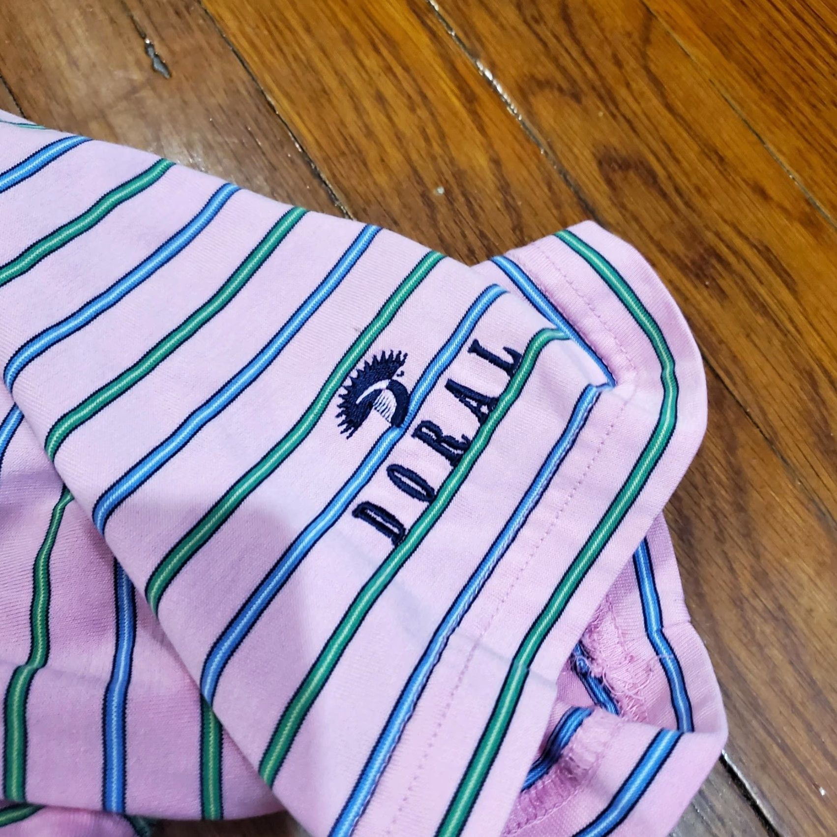 Vintage Fairway & Greene Polo Shirt Mens XL Pink Striped Doral Golf Pureformance Top Size US XL / EU 56 / 4 - 3 Thumbnail
