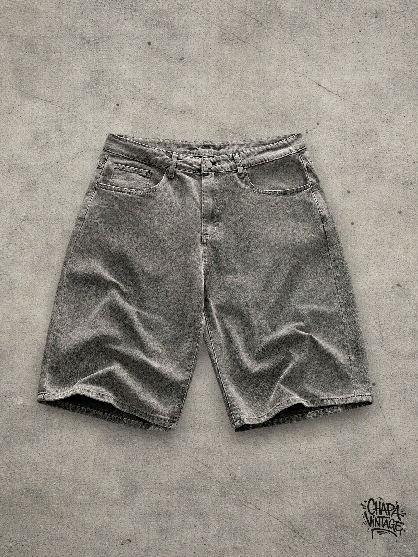 Vintage Washed gray shorts Size US 32 / EU 48 - 1 Thumbnail