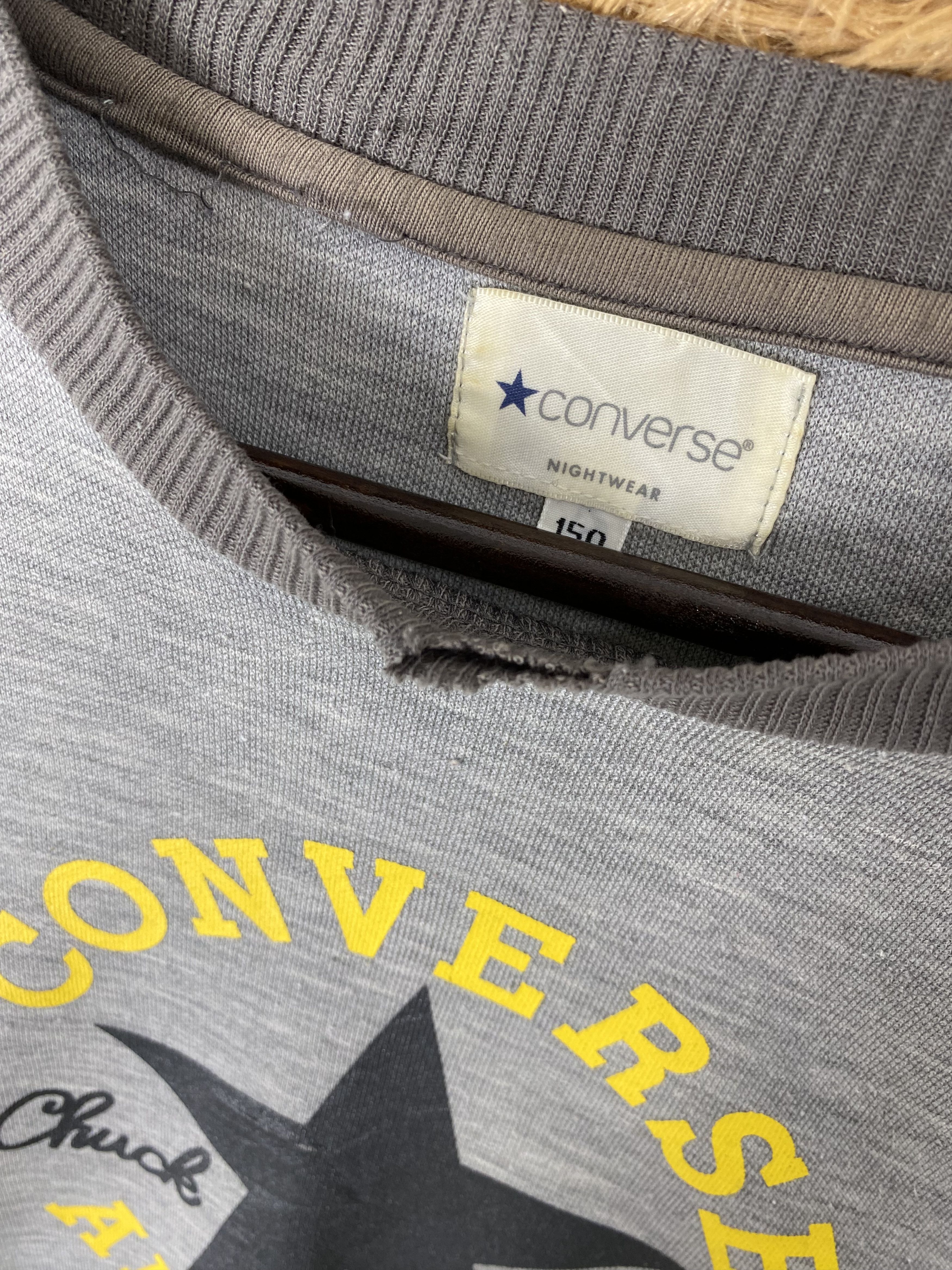 Converse Vintage Converse Nightwear Big Logo Sweatshirts PS0077 Size US S / EU 44-46 / 1 - 3 Thumbnail