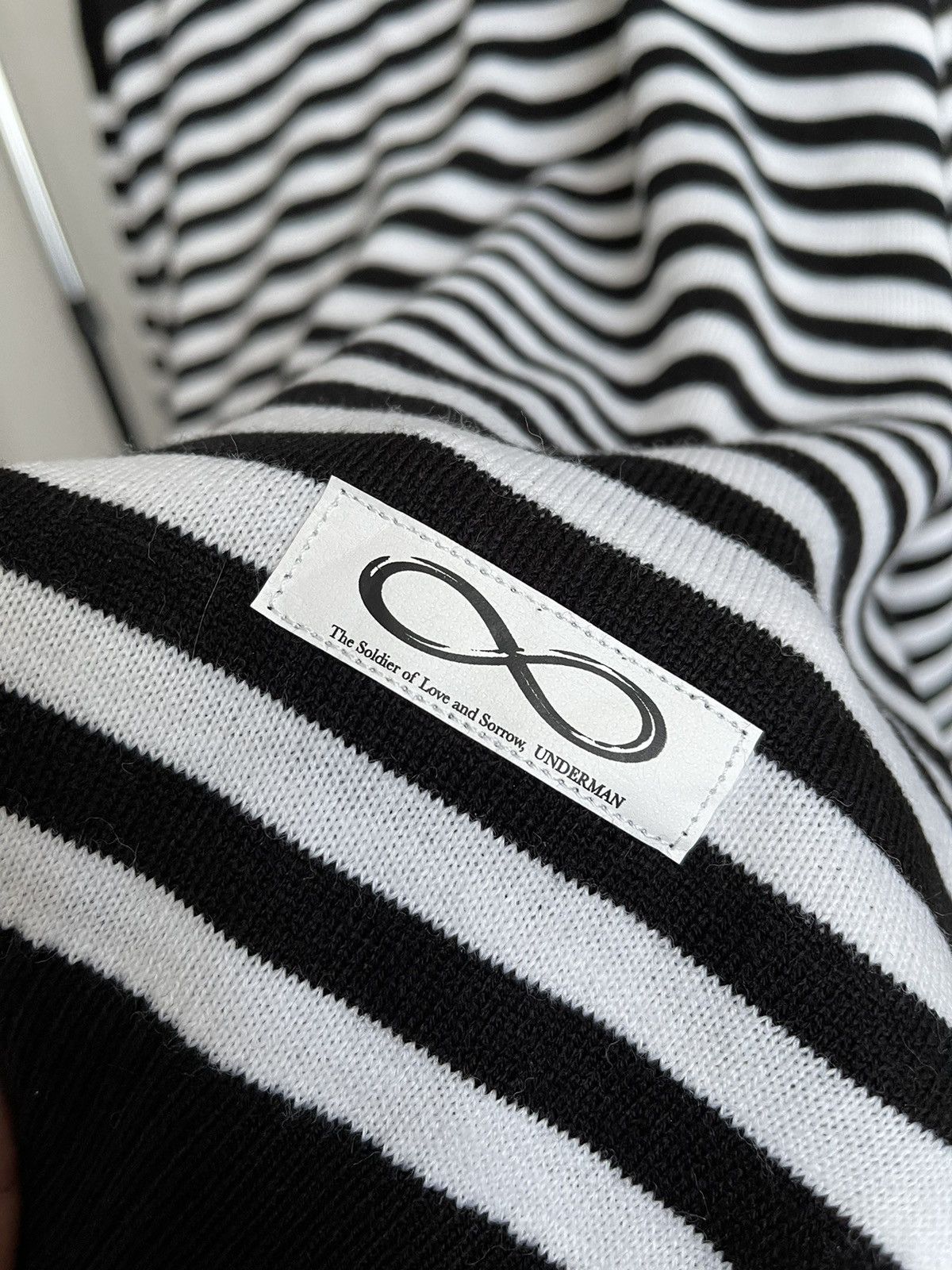 Japanese Brand Undercover Underman Knit Striped Sweater Japan Size US L / EU 52-54 / 3 - 7 Thumbnail
