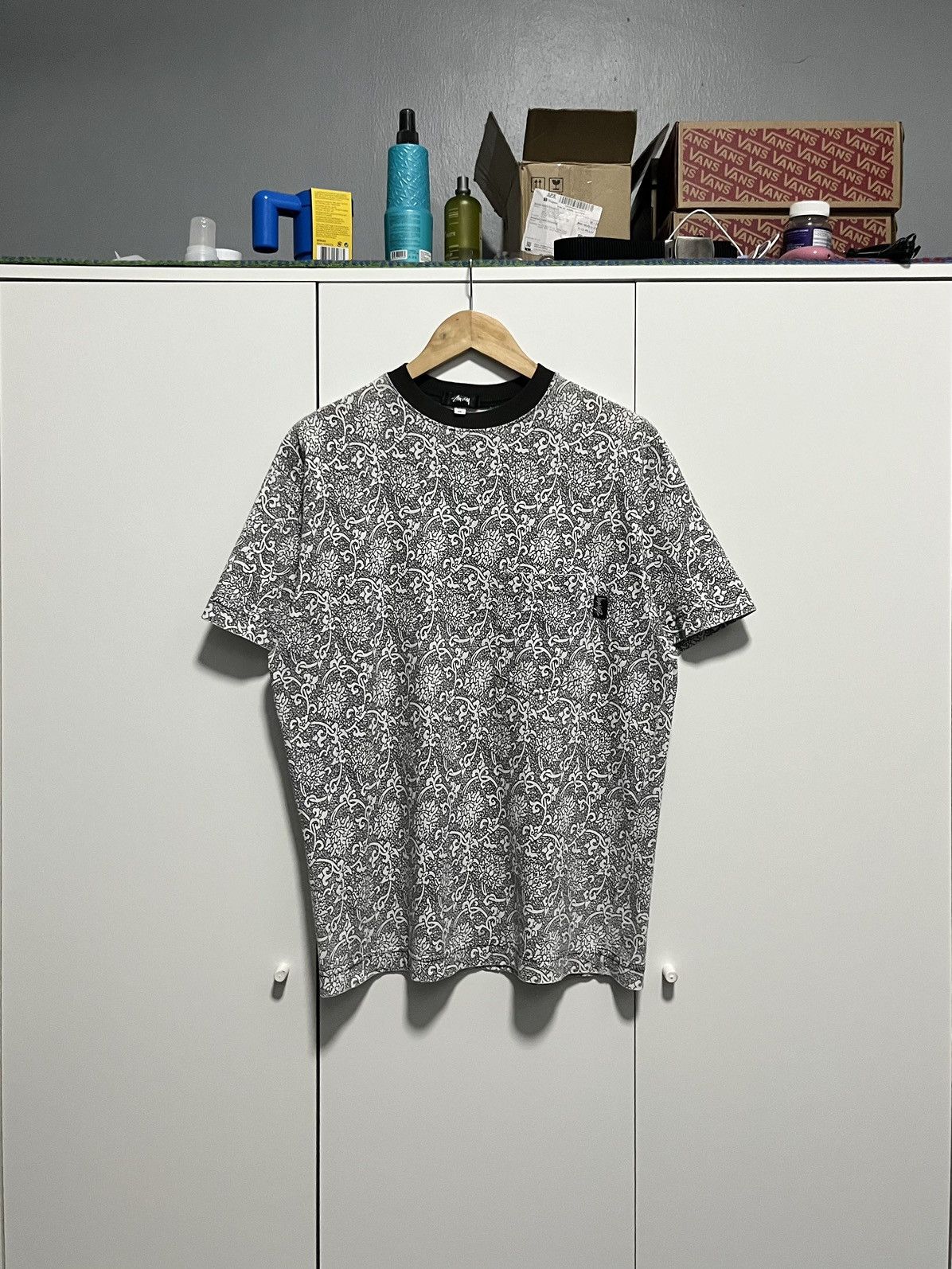Stussy Vintage 80’s Stussy TomTom Black & White Fullprint Size US S / EU 44-46 / 1 - 1 Thumbnail