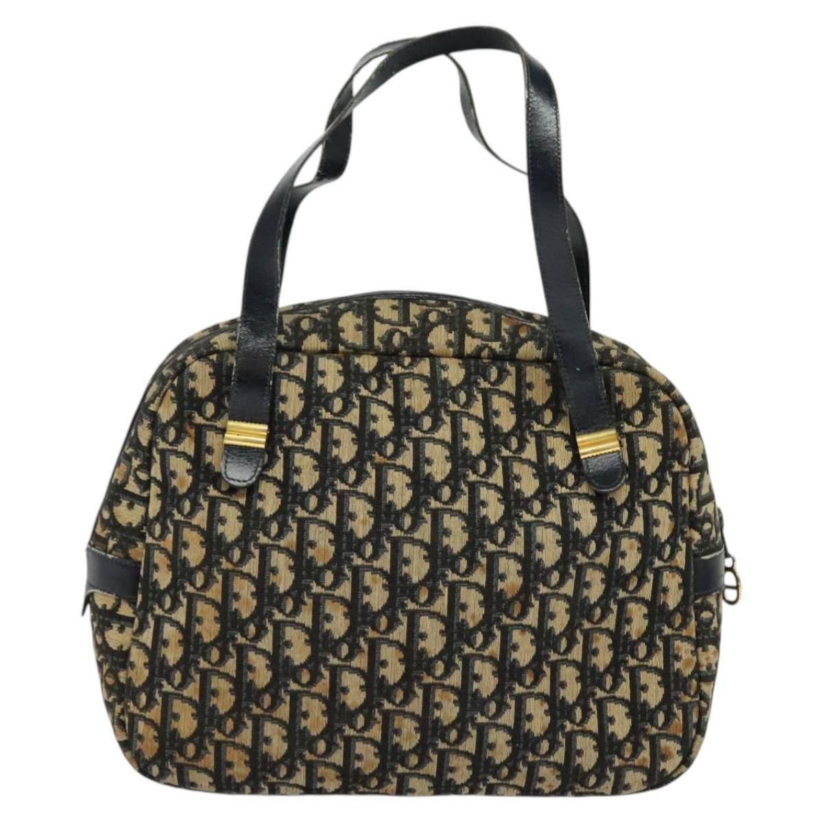 Dior DIOR Trotter Canvas Hand Bag Navy Gold Size ONE SIZE - 3 Thumbnail