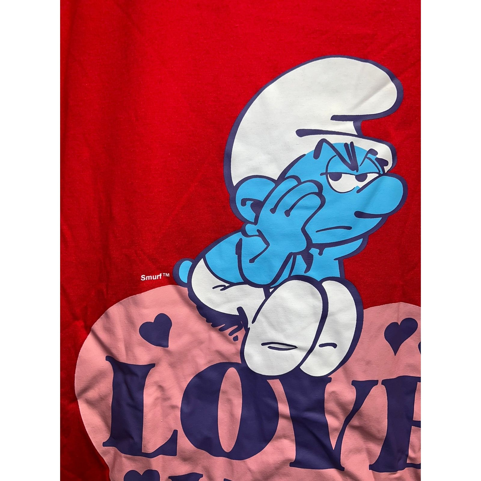Vintage The Smurfs Shirt Loveless Love Less Red Graphic Tee XL Size US XL / EU 56 / 4 - 3 Thumbnail