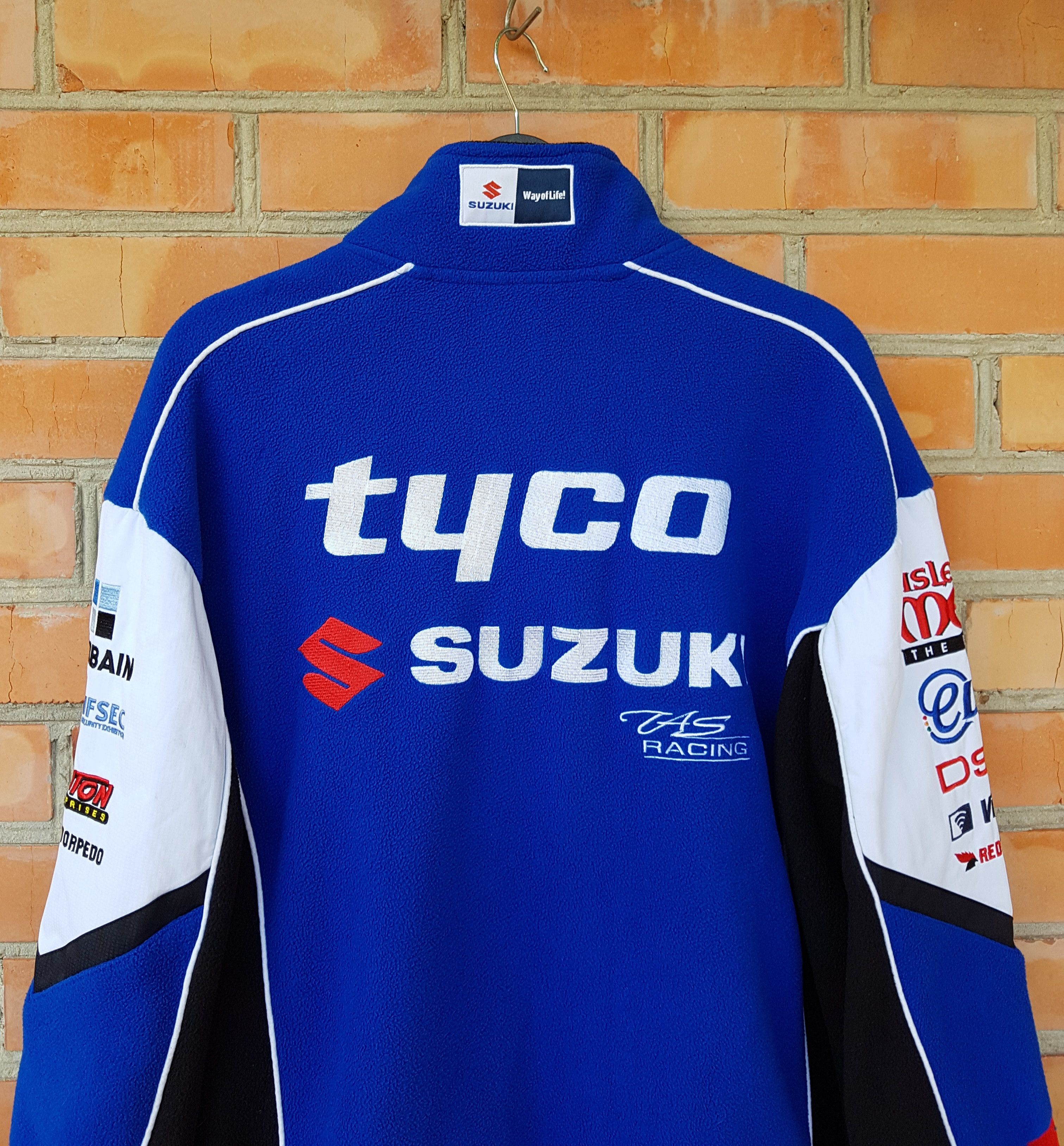 Vintage SUZUKI TYCO TEAM VINTAGE MOTO RACING FLEECE JACKET sz L Size US L / EU 52-54 / 3 - 7 Thumbnail
