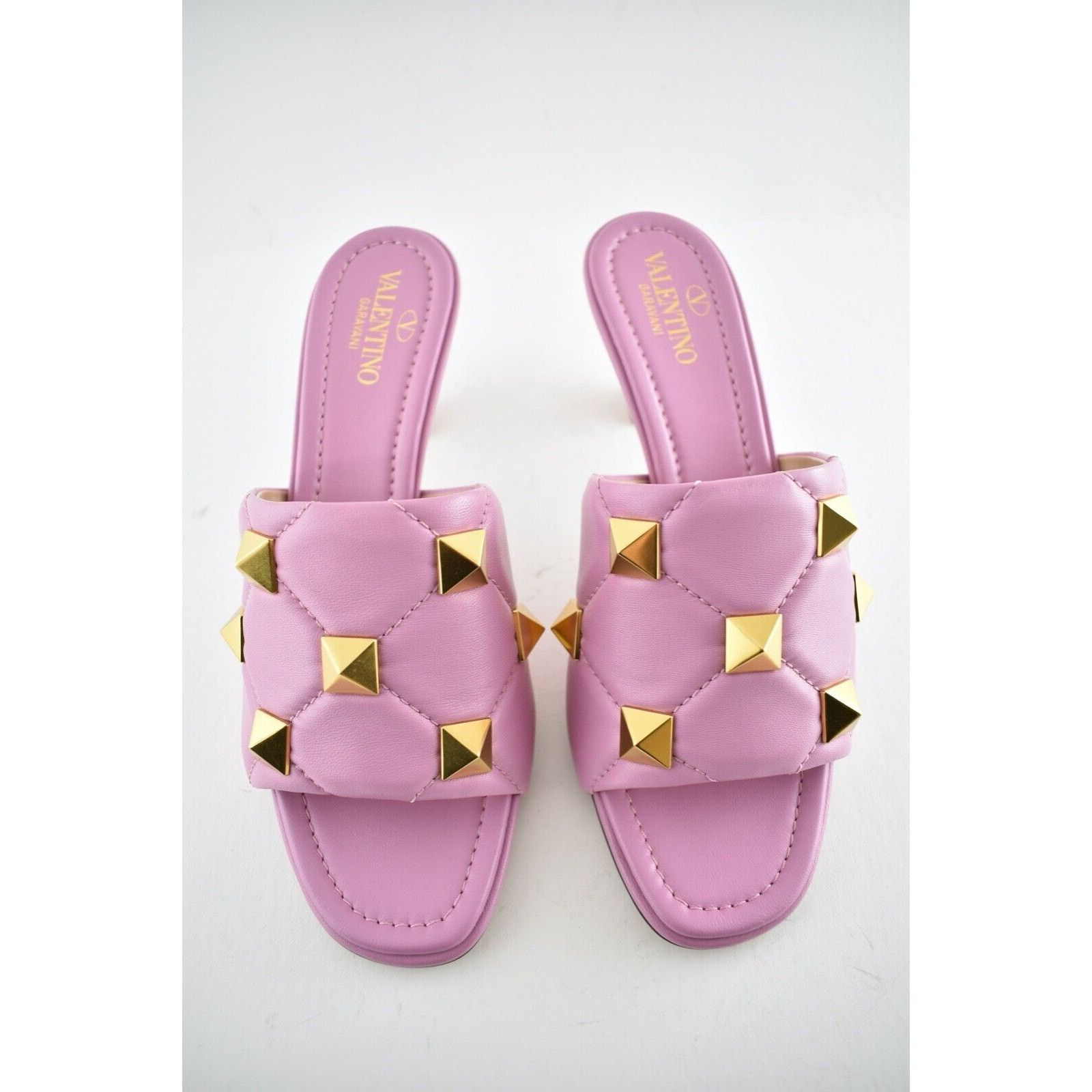 Valentino Rockstud Roman Stud Backless Mule Slide Heel Sandal 38 Size US 8 / IT 38 - 8 Thumbnail
