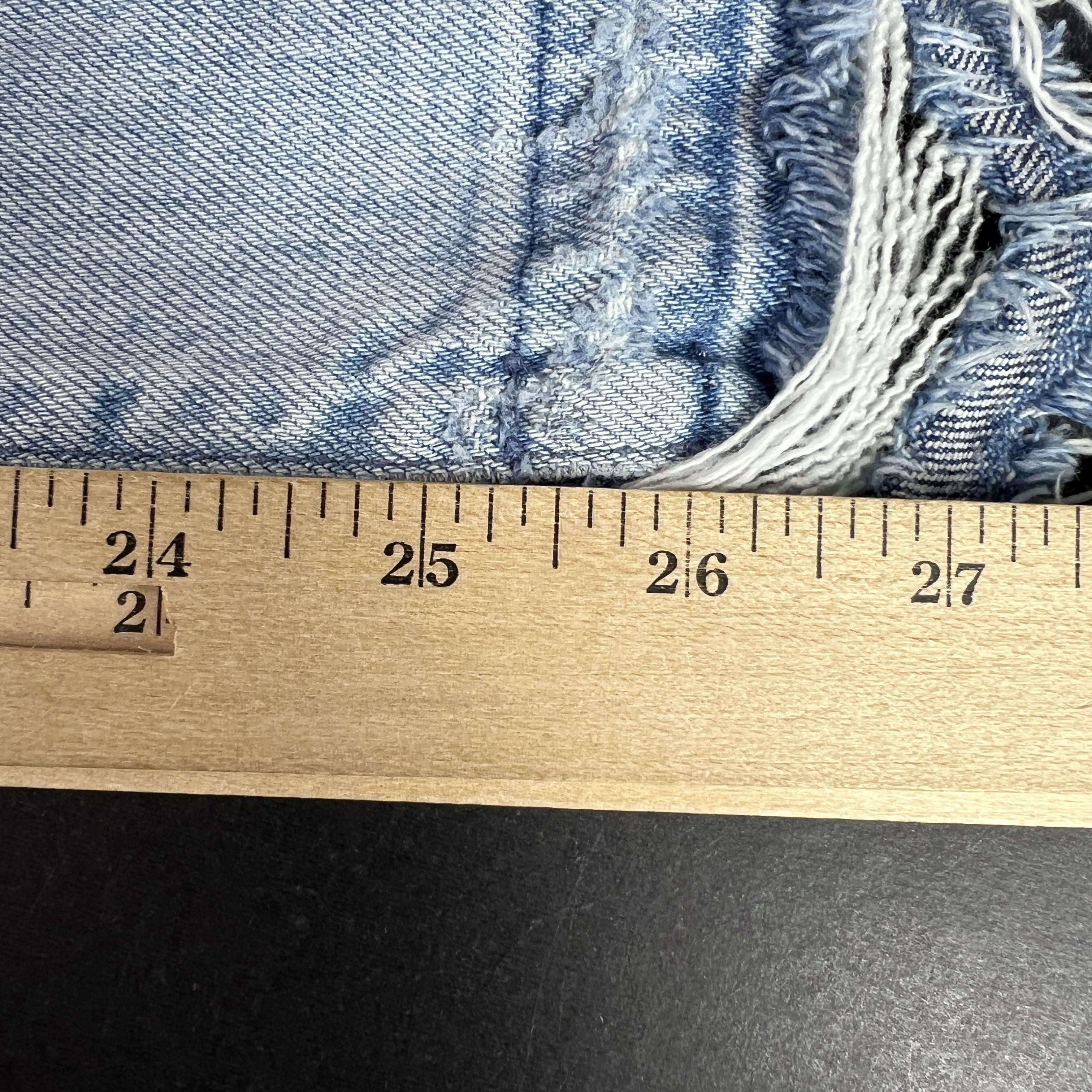 MOTHER Mother Jeans Rascal Ankle Undone Hem Blue Distressed Denim Size 25" / US 0 / IT 36 - 18 Thumbnail