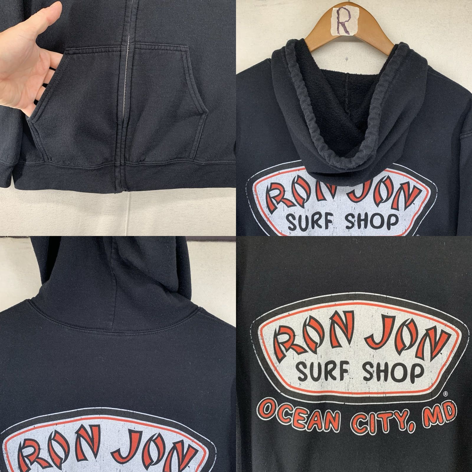 Ron Jon Surf Shop VINTAGE Ron Jon Surf Shop Hoodie Adult Small Black Full Zip Ocean City Maryland Size US S / EU 44-46 / 1 - 8 Thumbnail