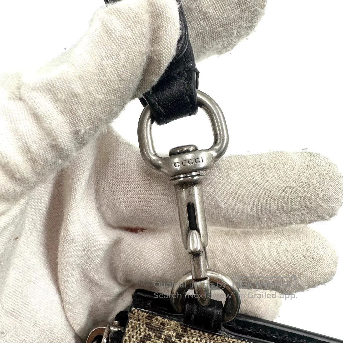 Gucci Beige Bee Print Clutch Pouch with Wrist Strap. Size ONE SIZE - 6 Thumbnail