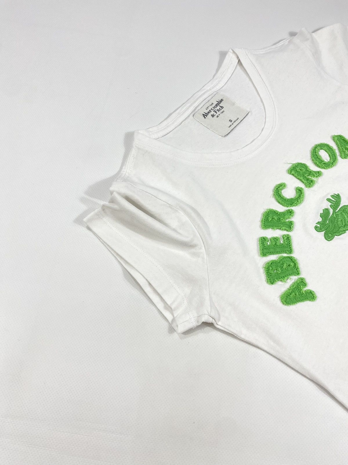 Abercrombie & Fitch 🔥LASTDROP🔥 Y2K Cute Abercrombie Fitch White Green T-shirt Size S / US 4 / IT 40 - 8 Thumbnail