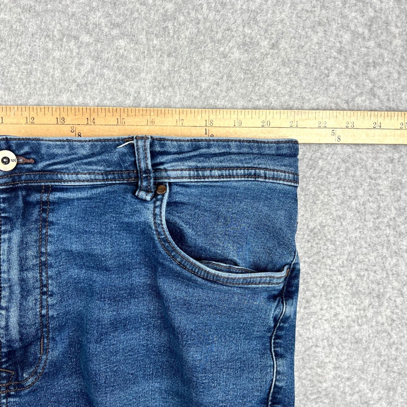 Denime The Perfect Jean NYC Jeans Mens Blue Denim Stretch 42x30 Thick Thicc Pockets Pants Size US 42 / EU 58 - 5 Thumbnail