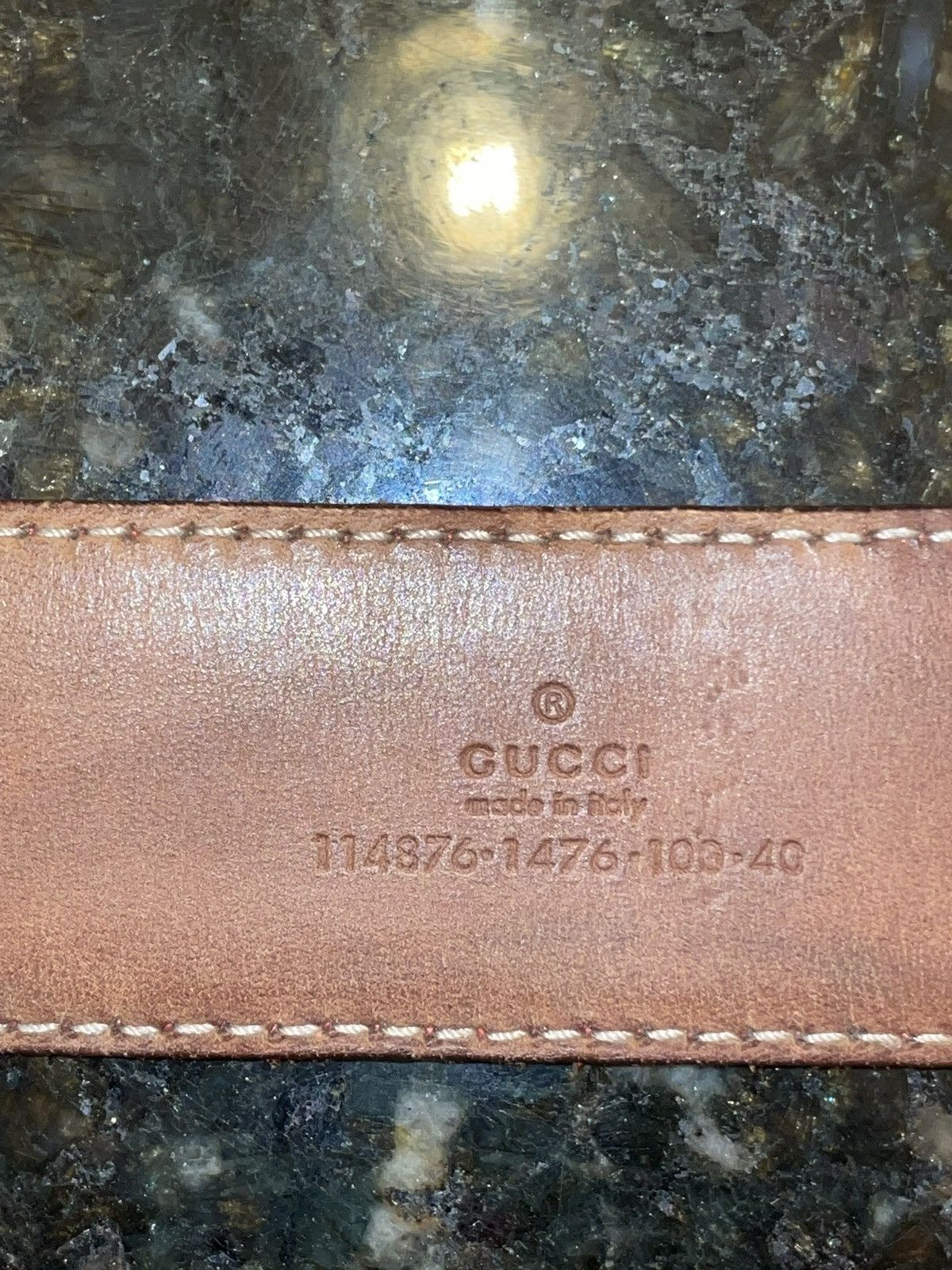 Gucci Red Gucci Leather Belt Size 34 - 2 Thumbnail