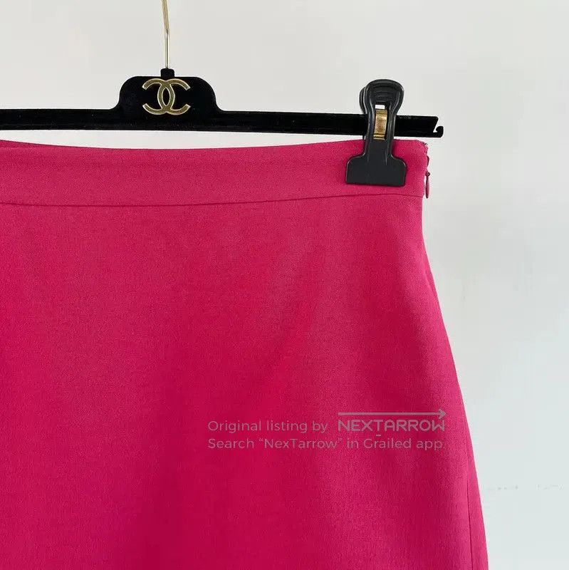 Valentino Valentino Summer Pink Wool Mini Skirt . Size 23" - 3 Thumbnail