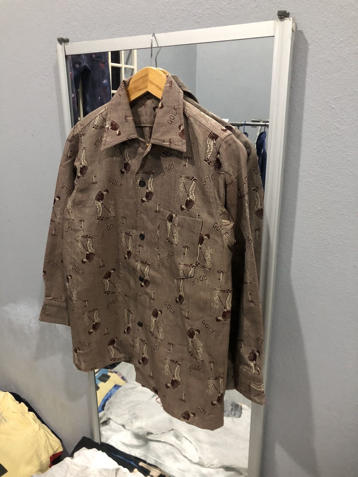 Vintage Vintage All Over Print Golf button-ups shirt Size US S / EU 44-46 / 1 - 2 Thumbnail