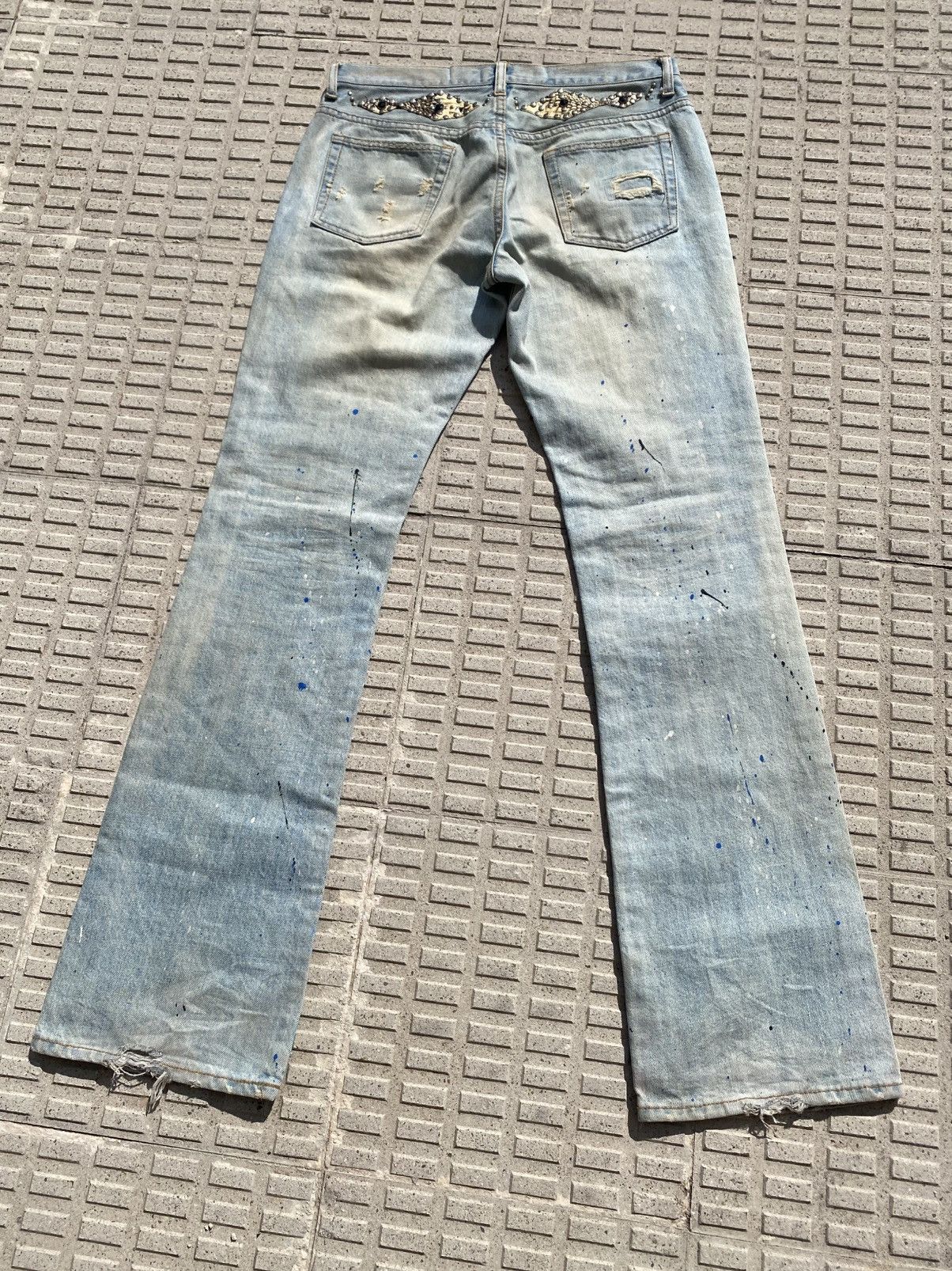 Schlussel Schlussel distressed arts and crafts straight painter denim Size US 30 / EU 46 - 3 Thumbnail