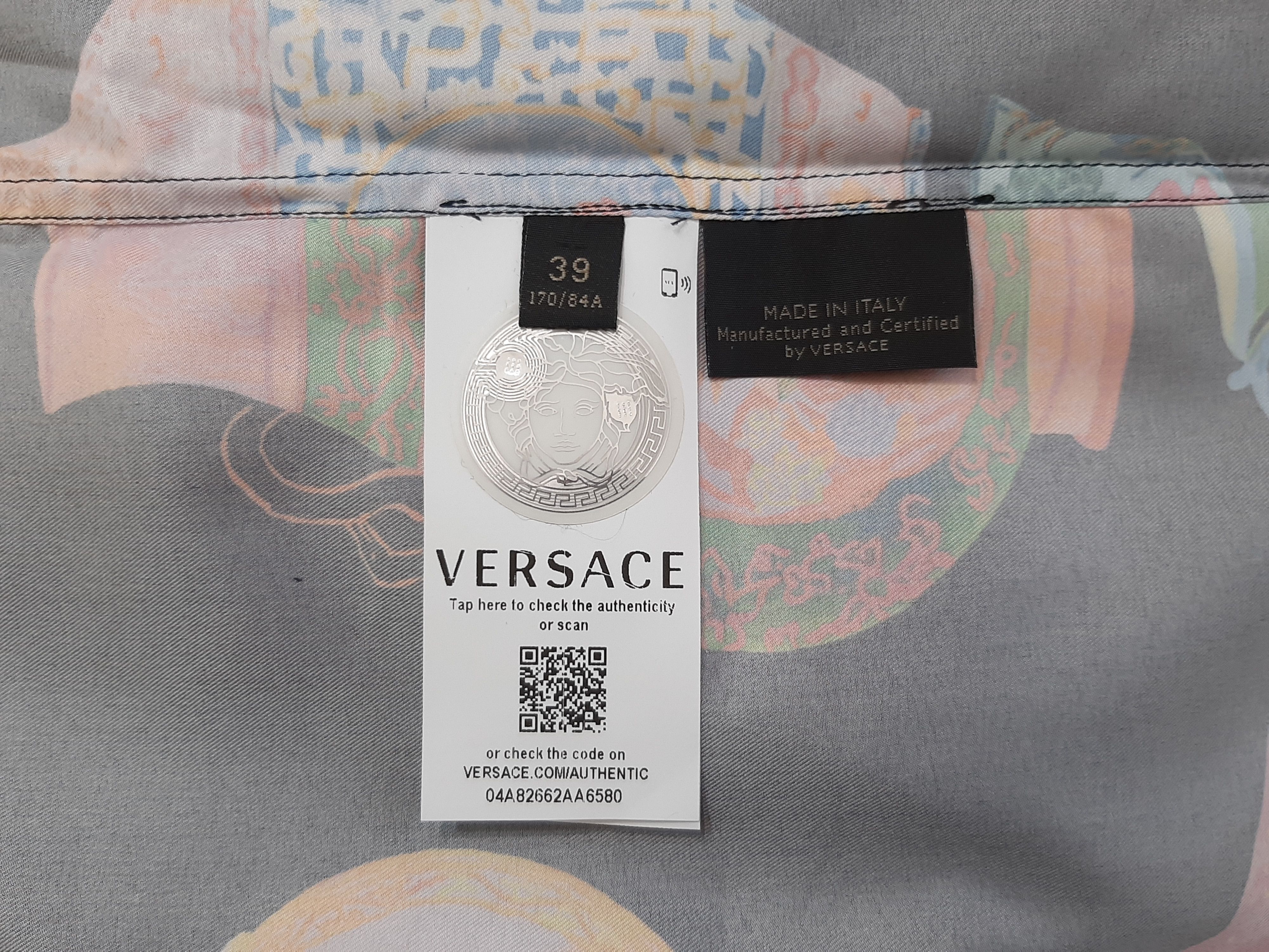 Versace Versace x Andy Dixon 7 Vessels Vacation Shirt Men's Size 39 Size US L / EU 52-54 / 3 - 9 Thumbnail