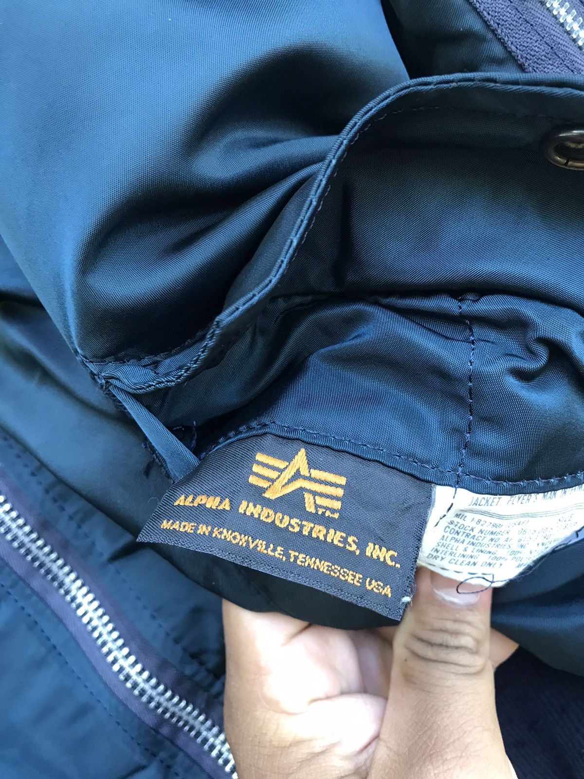 RARE VINTAGE 70s ALPHA INDUSTRIES MA1 BOMBER IDEAL ZIPPER