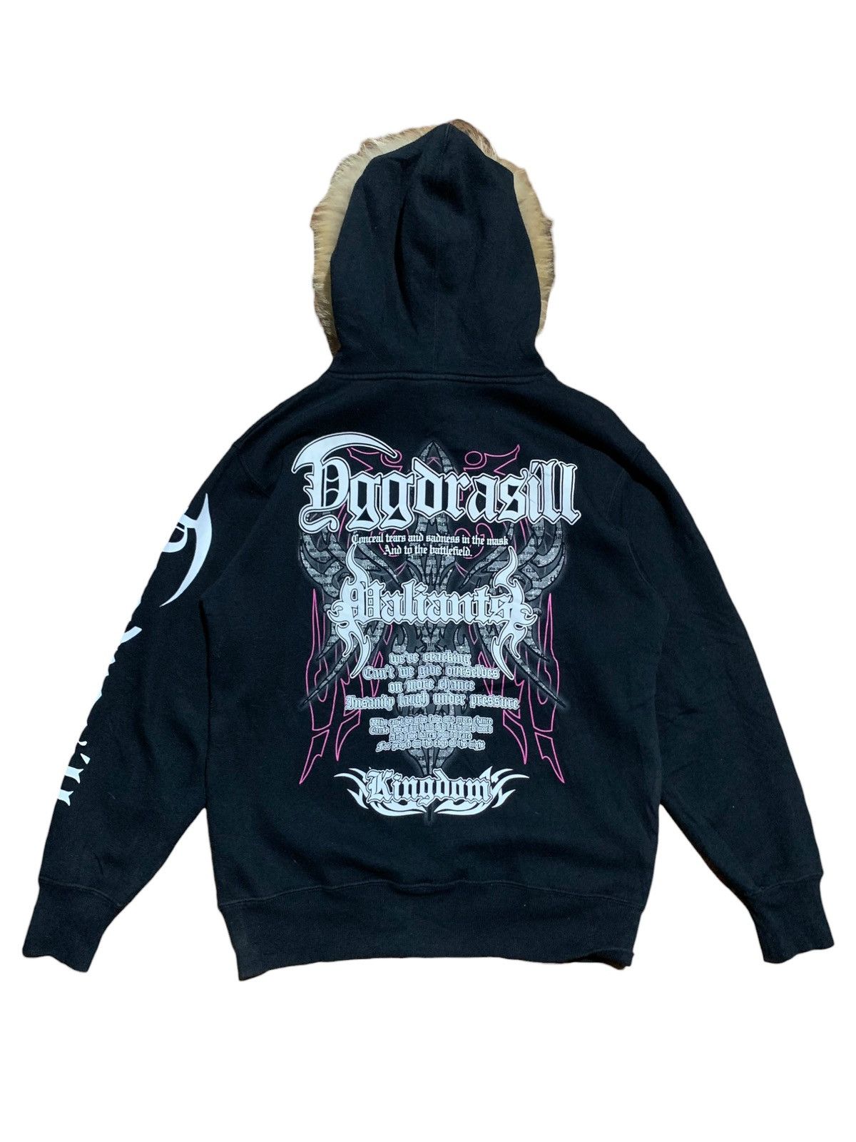 20471120 Y2k Beaumere poem gothic punk tribal fur hoodie pullover Size US L / EU 52-54 / 3 - 3 Thumbnail
