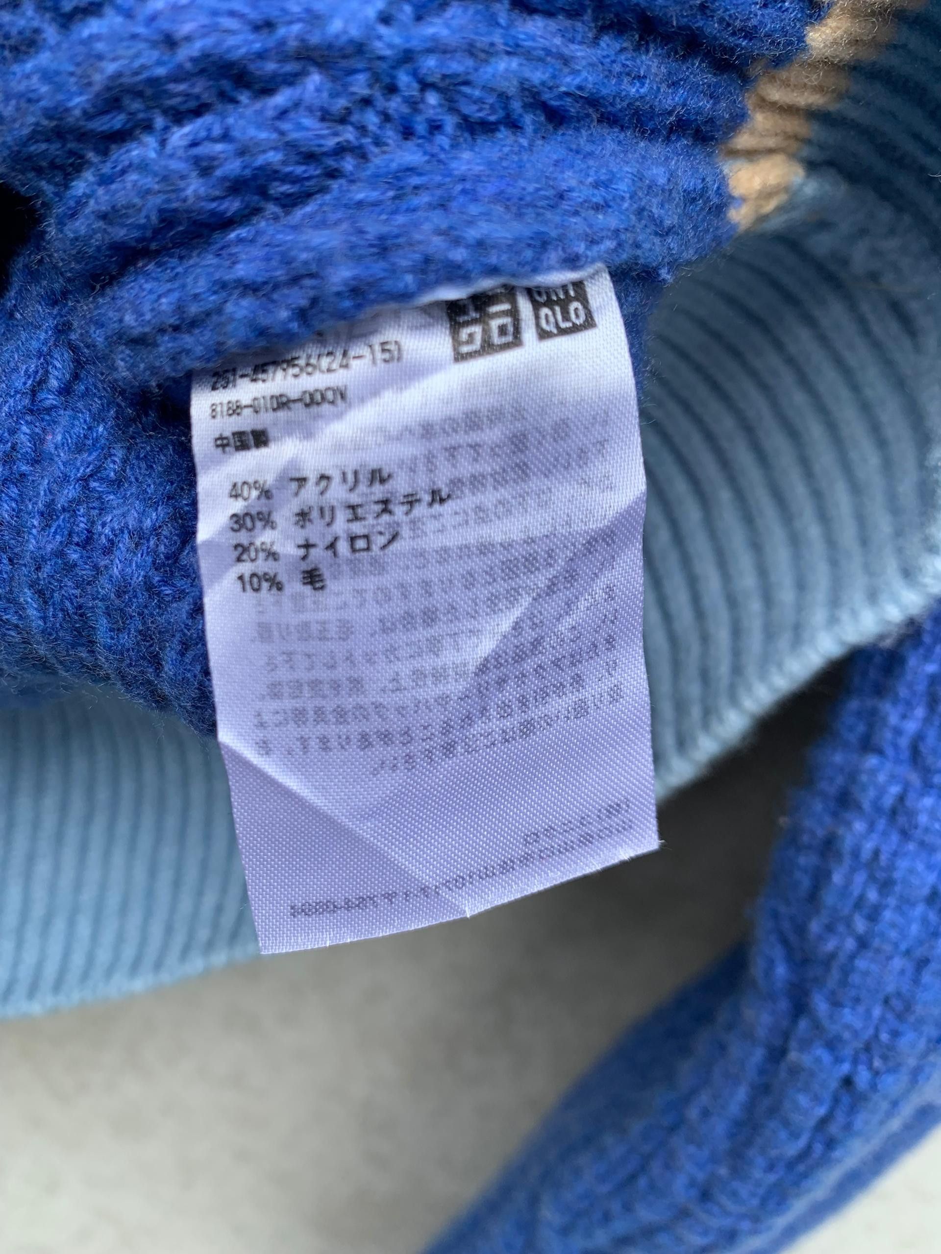 Marni × Uniqlo MARNI X UNIQLO Knitted Blue Sweater V neck Color Block Size US L / EU 52-54 / 3 - 6 Thumbnail