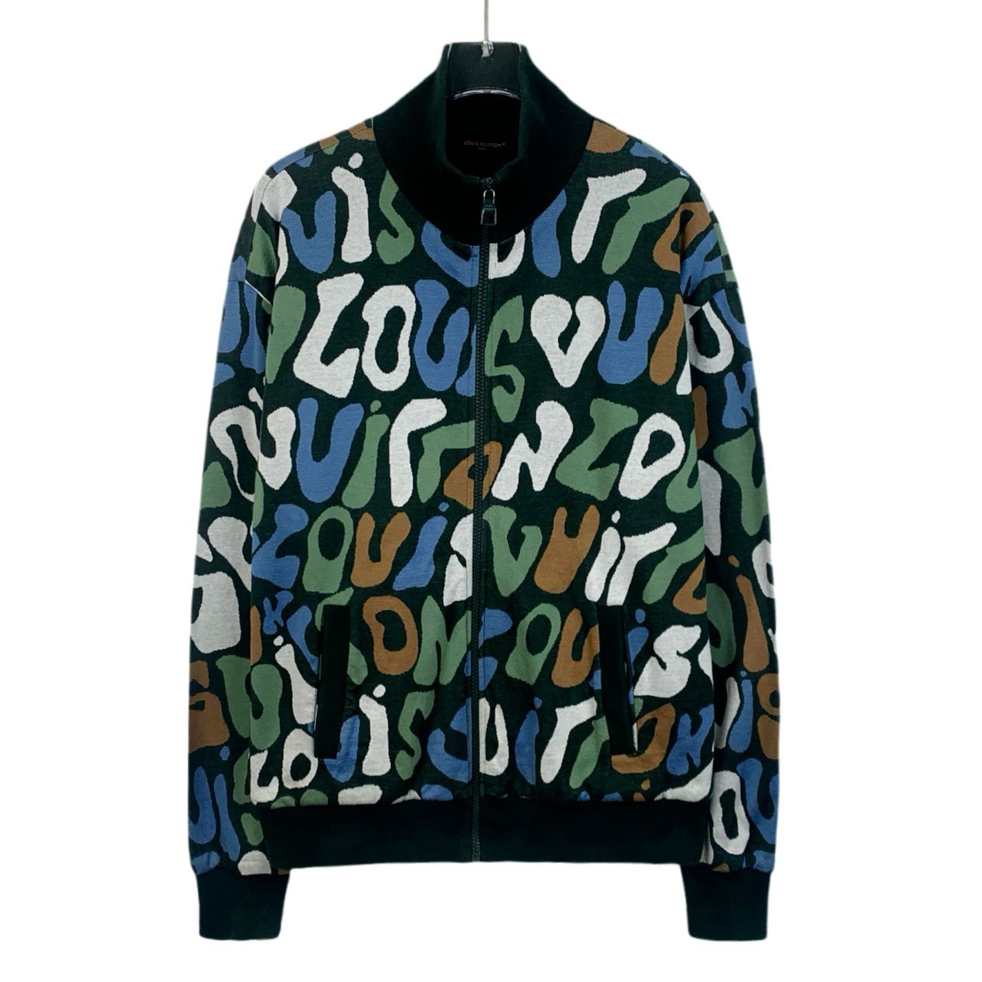 Louis Vuitton Louis Vuitton Multicolor Graphic Knit Zip-Up Jacket Size L / US 10 / IT 46 - 1 Thumbnail