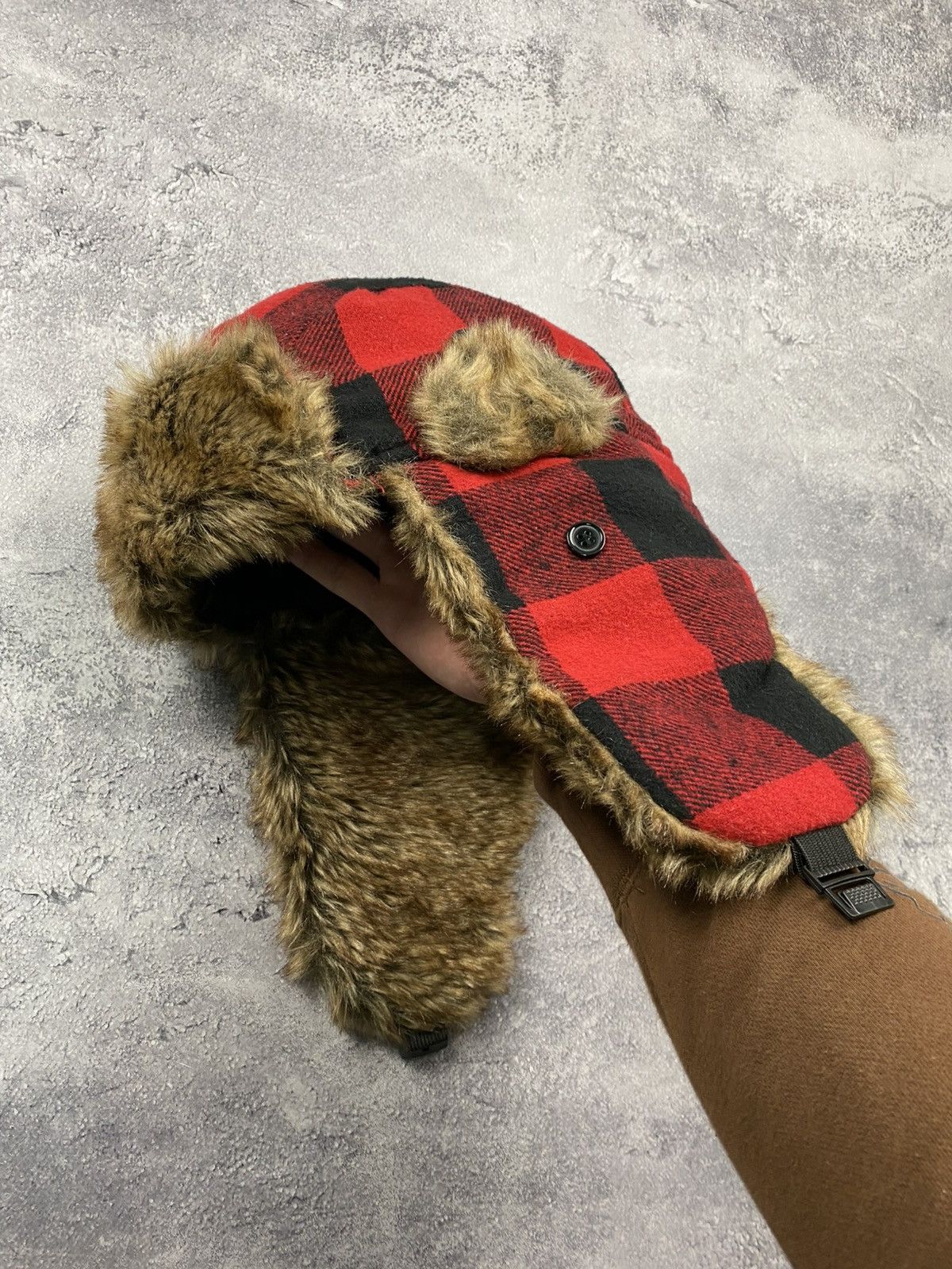Japanese Brand Vintage crazy Y2K fuzzy fur ushanka hat punk Japanese Size ONE SIZE - 2 Thumbnail