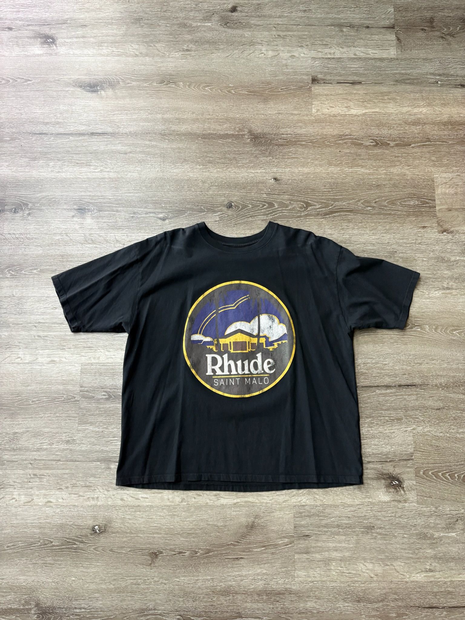 Rhude Rhude "Saint Malo" Tee (Vintage Black) Size US L / EU 52-54 / 3 - 1 Thumbnail