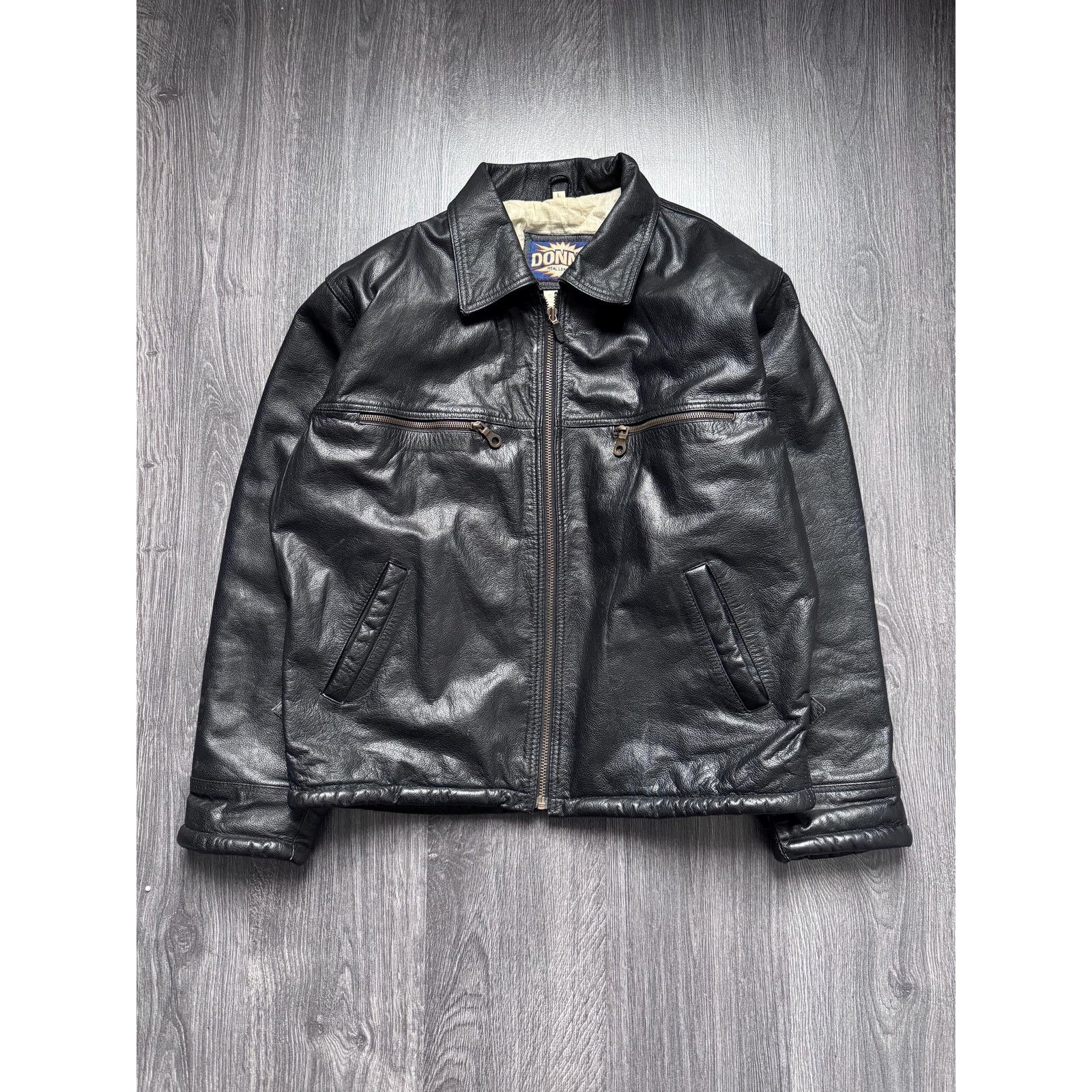 Vintage Black Donna Vintage Real Leather Biker Jacket Size US L / EU 52-54 / 3 - 1 Thumbnail
