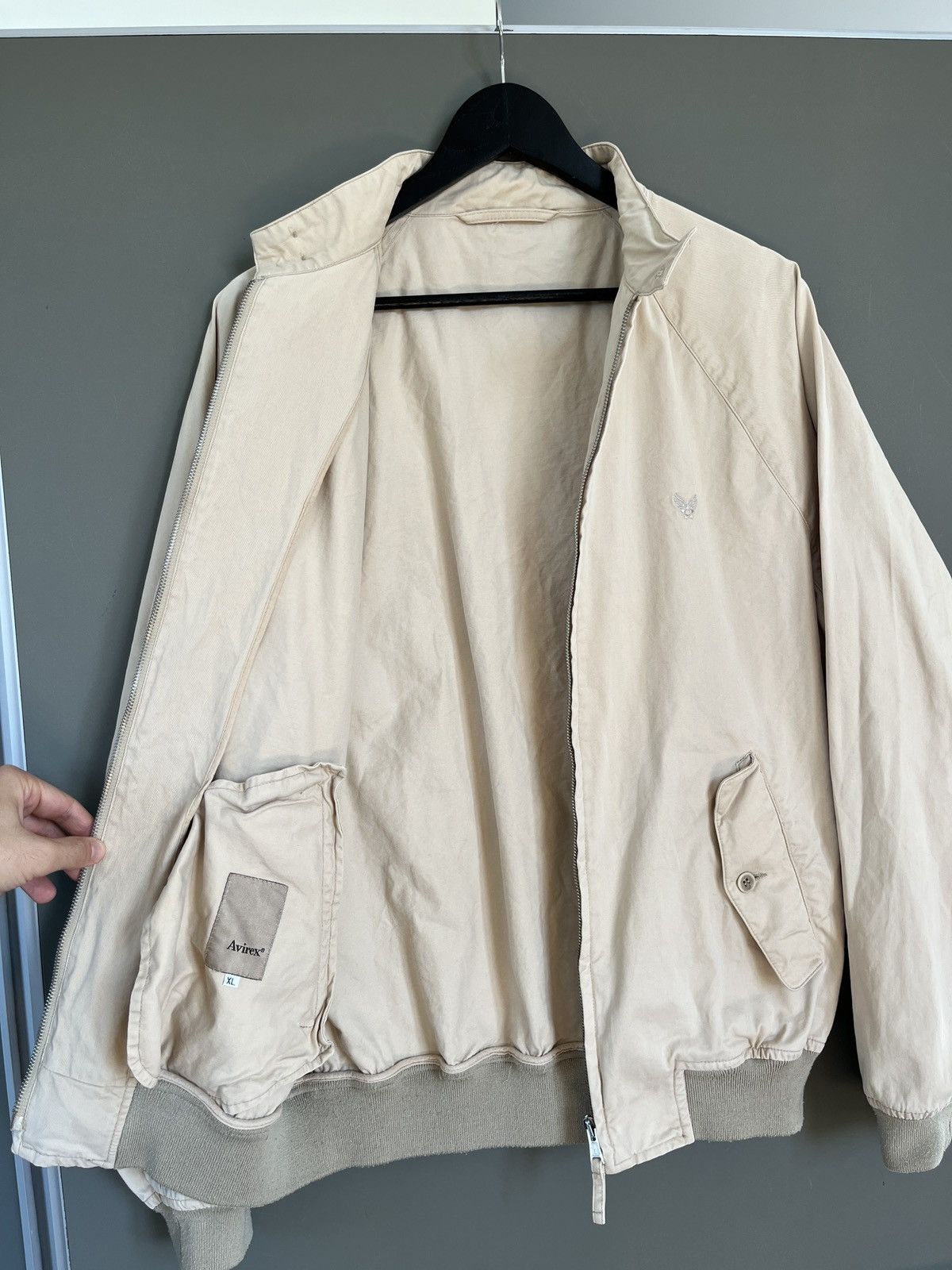 Avirex AVIREX Cotton Beige Classic Flight Bomber Jacket Size US XL / EU 56 / 4 - 15 Thumbnail