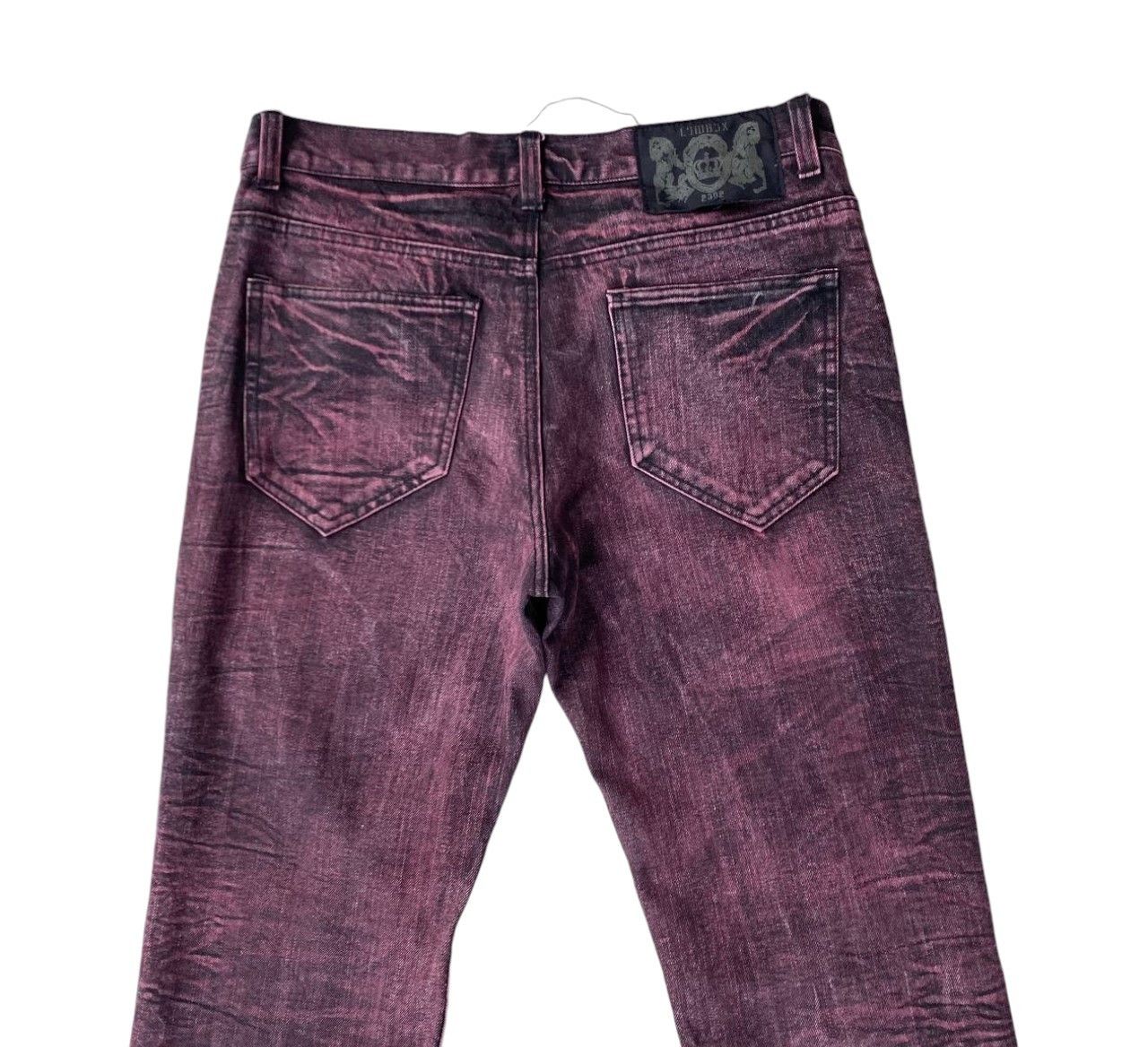 LOWBOX × Tornado Mart LOWBOX JAPAN WINE-RED DYE FISHBONE STRAIGHT LEG IN W30X33 Size US 30 / EU 46 - 5 Thumbnail