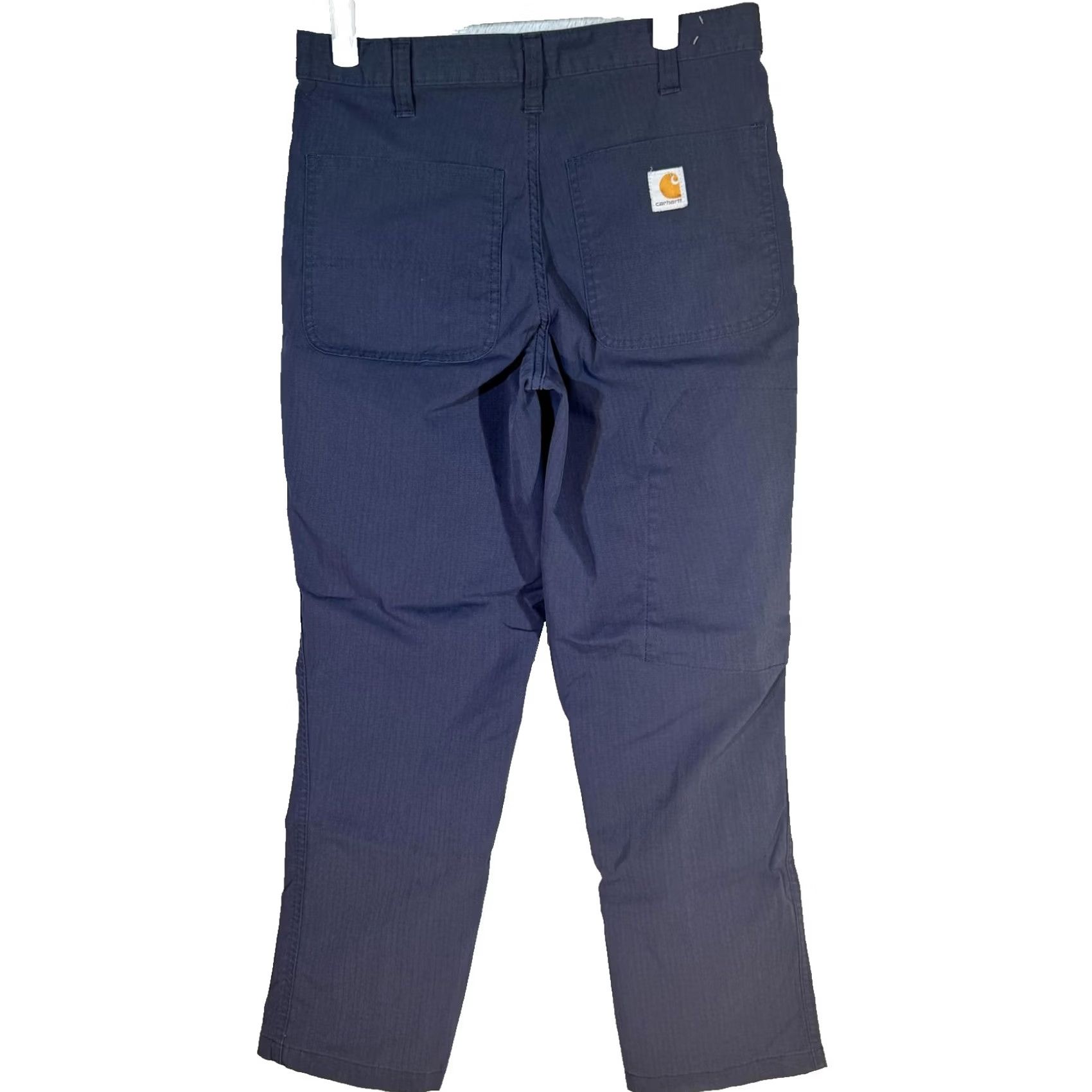 Carhartt Carhartt Pants Mens 29x28 Navy Ripstop Relaxed Fit Utility Workwear Polyester Cotton Blend Size US 29 - 2 Thumbnail
