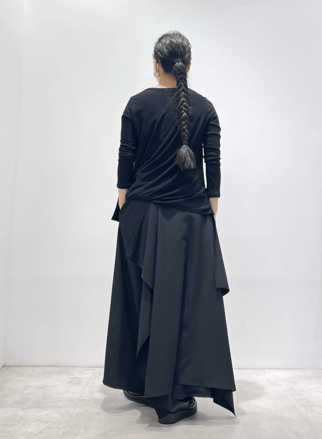 Yohji Yamamoto Yohji Yamamoto Femme - WOOL BACKSIDE WRAP S PANTS Size 40" / US 18 - 11 Thumbnail