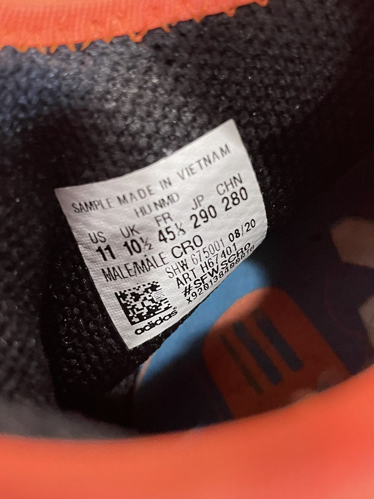 Adidas × Pharrell SAMPLE: Adidas x Pharrell NMD "Bold Orange/Aqua" Size US 11 / EU 44 - 7 Thumbnail
